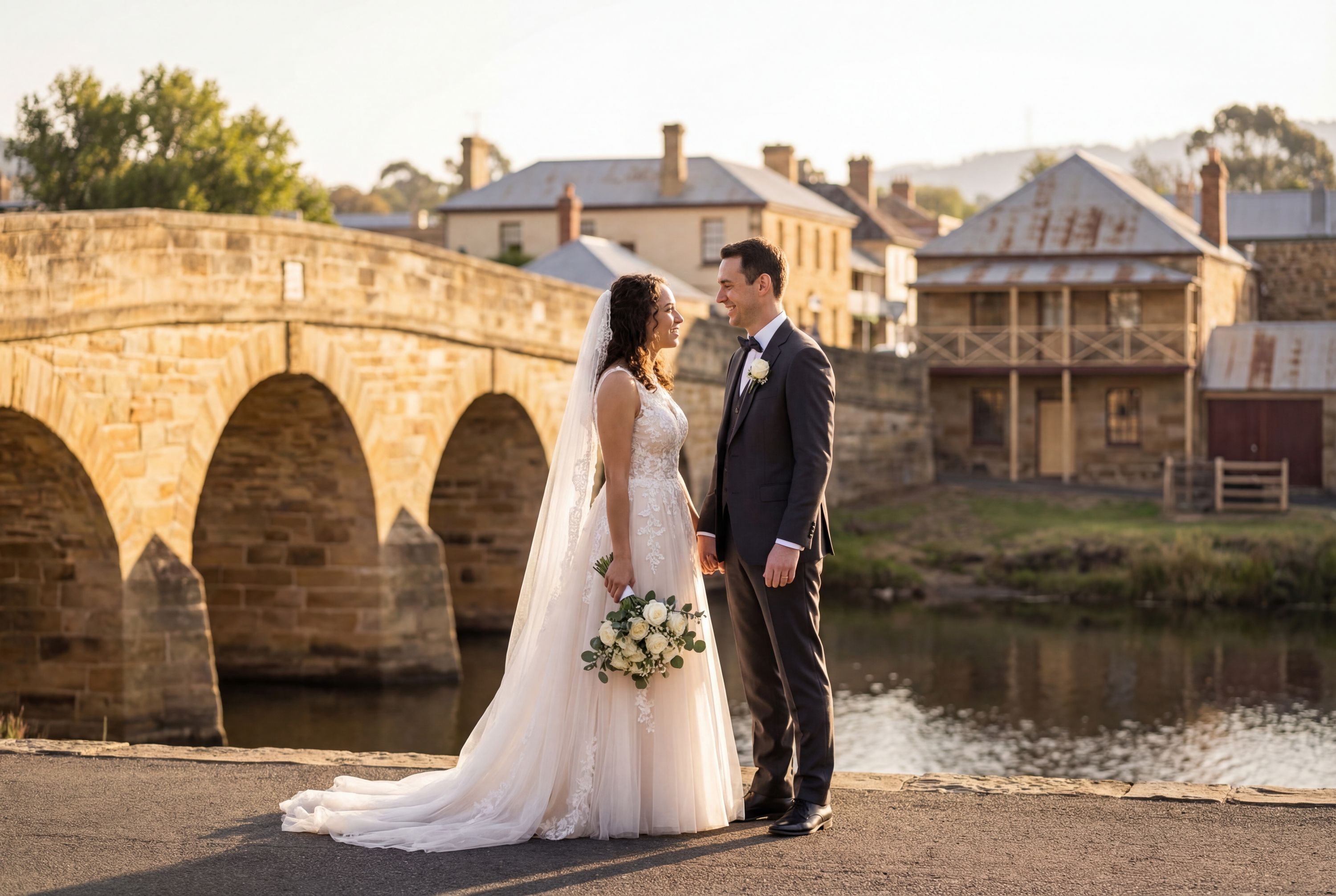 Wedding photography Hobart - Richmond Bridge & Village