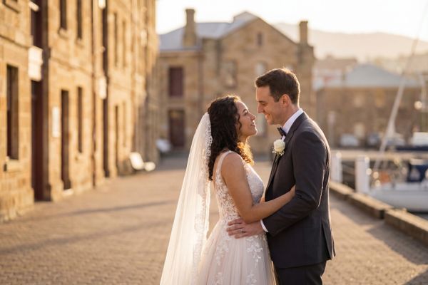 Wedding photography at Salamanca Place, Hobart