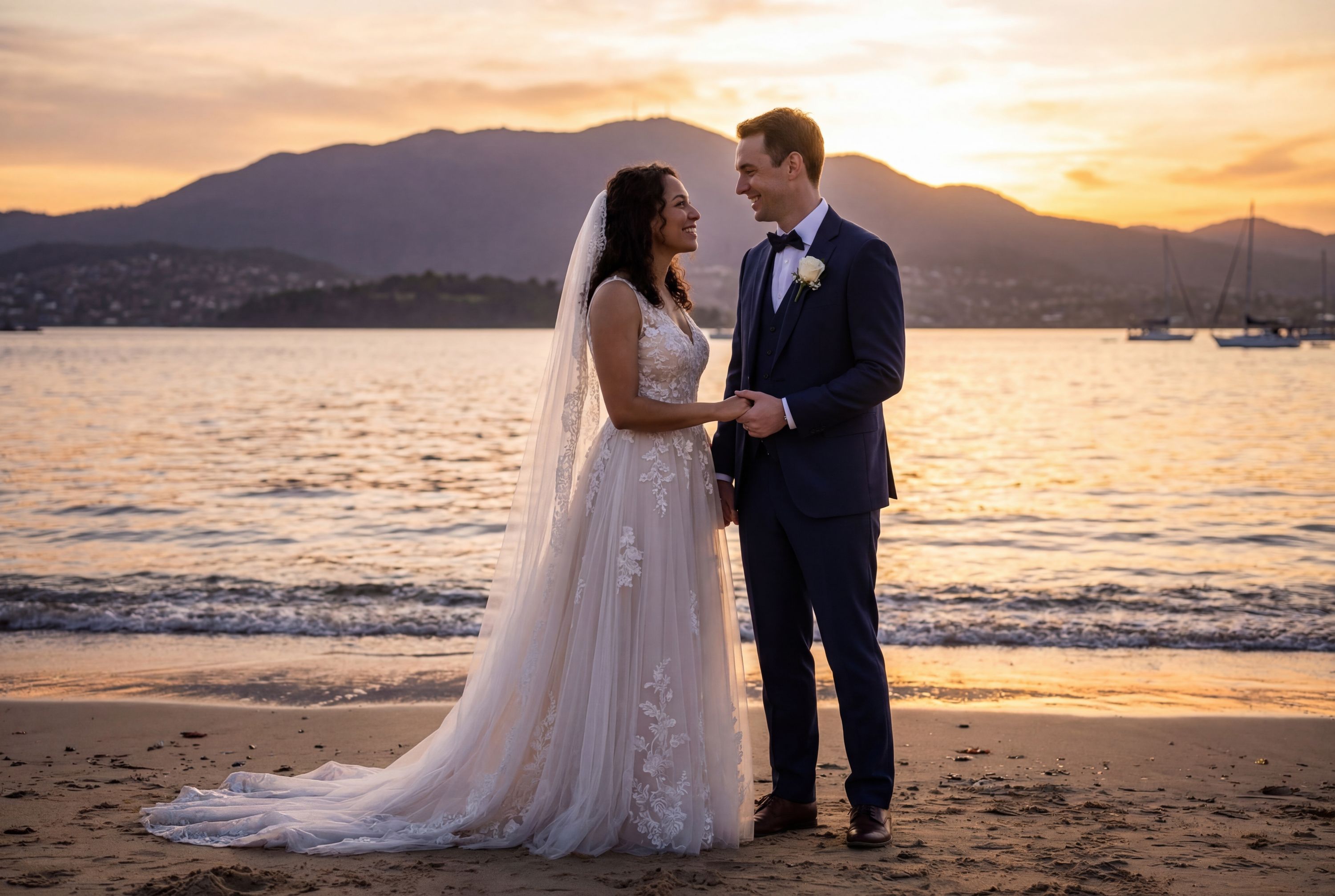 Wedding photography Hobart - Sandy Bay Beach