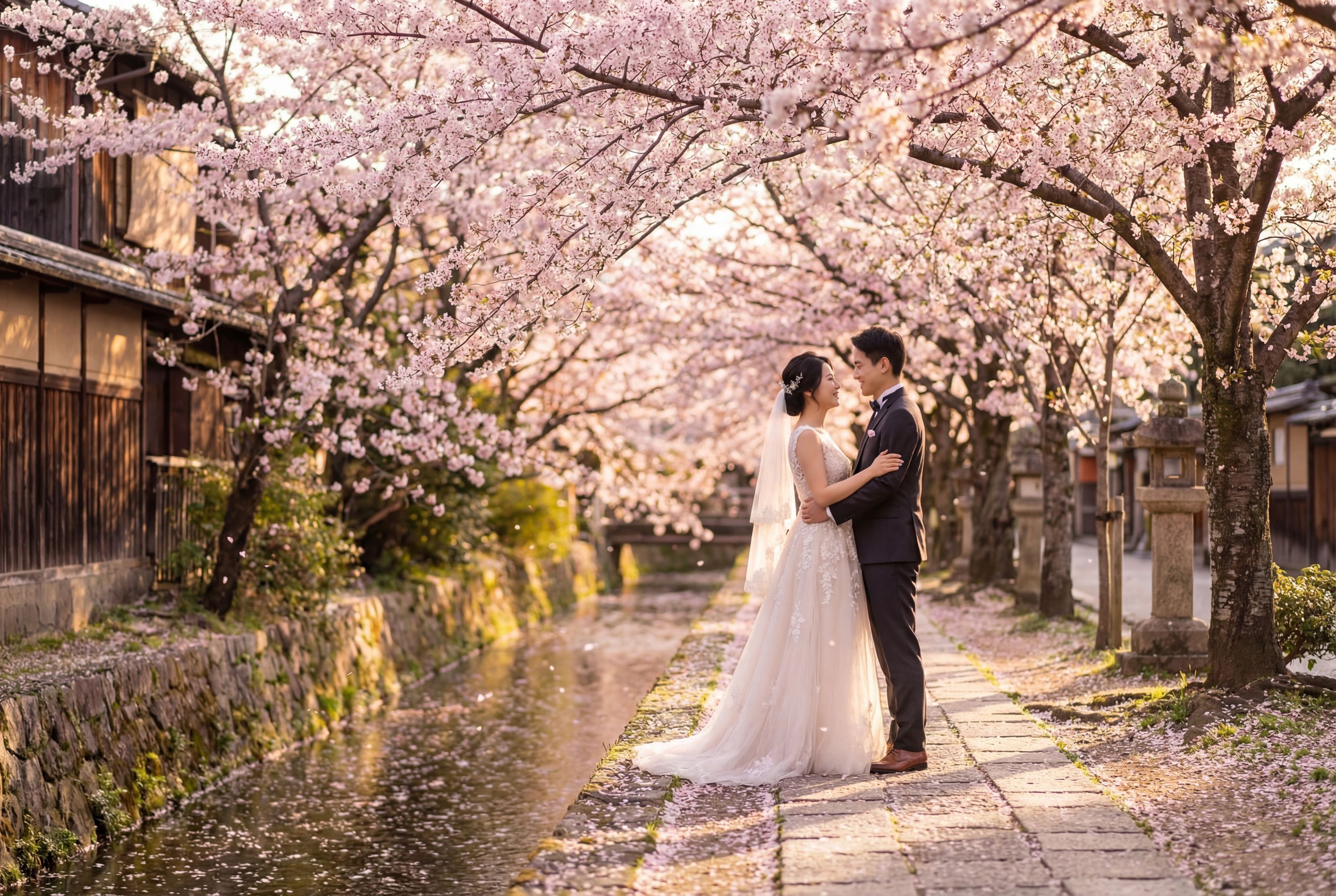 Philosopher's Path (Tetsugaku-no-michi) wedding photography Kyoto 