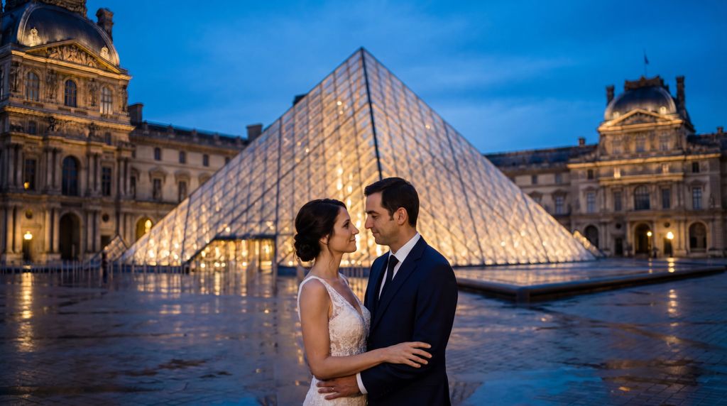 Louvre Museum & Pyramid wedding photography, Paris, Louvre Museum & Pyramid wedding photography, Paris,