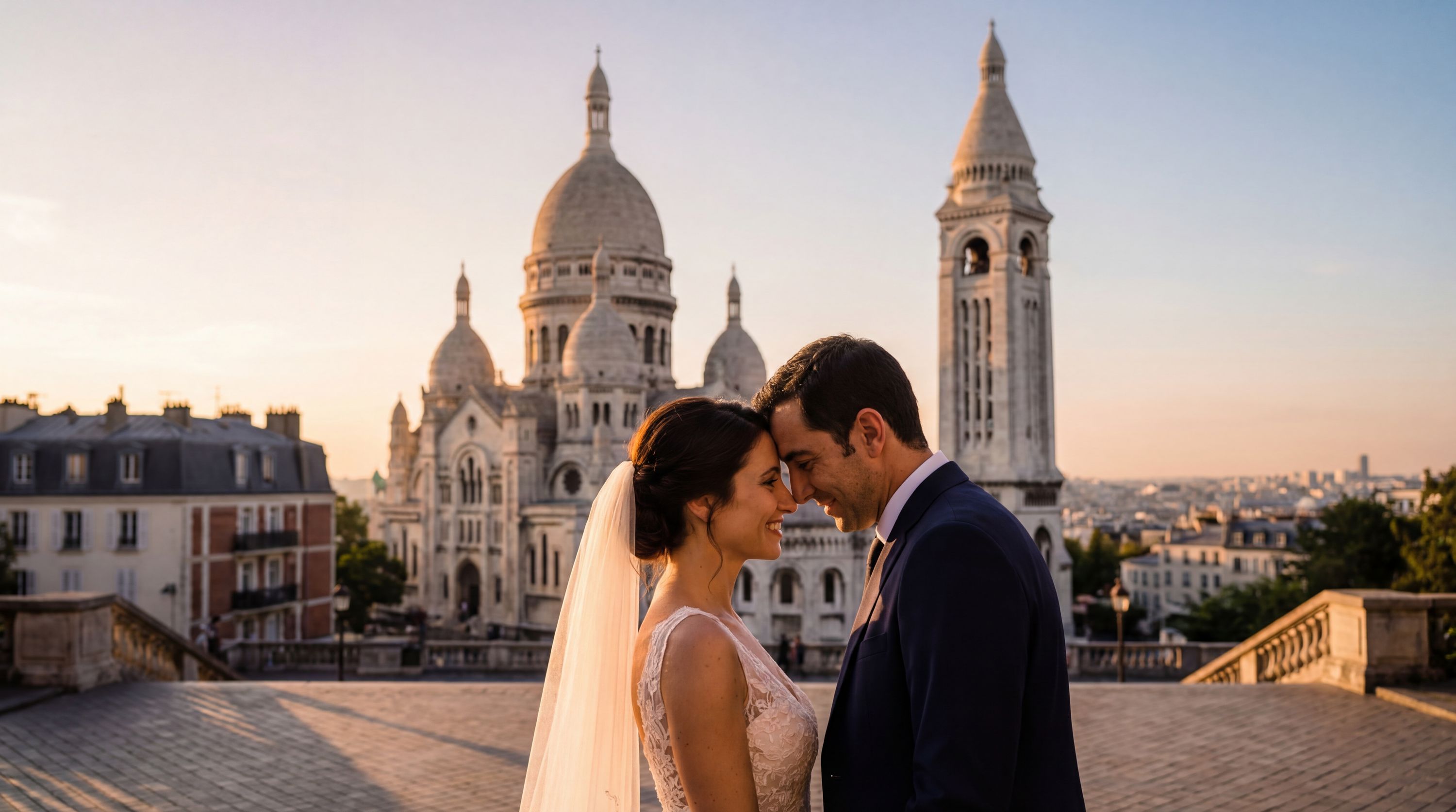 Sacre-Cœur Basilica & Montmartre wedding photography Paris 