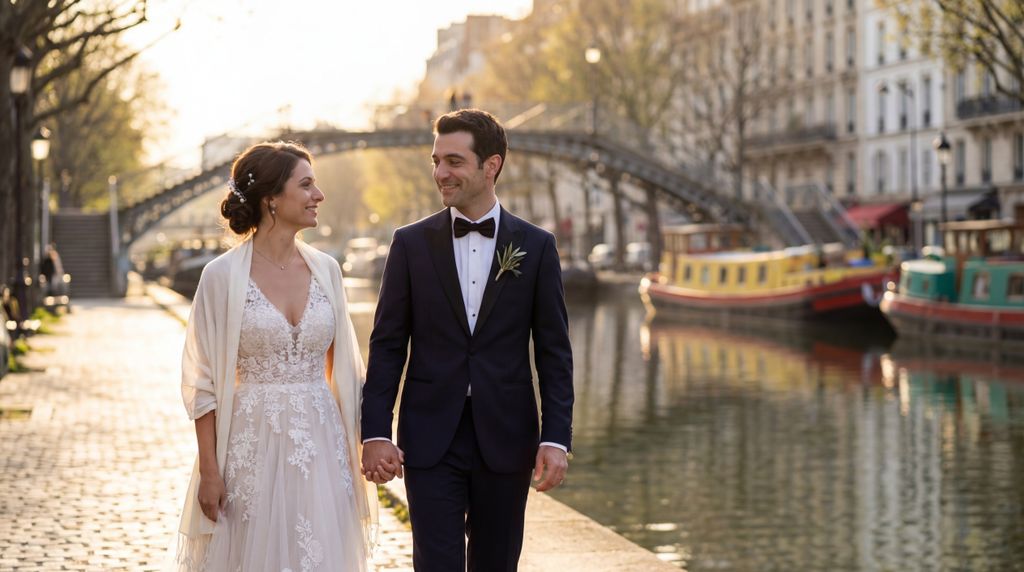 Canal Saint-Martin wedding photography, Paris, Canal Saint-Martin wedding photography, Paris,