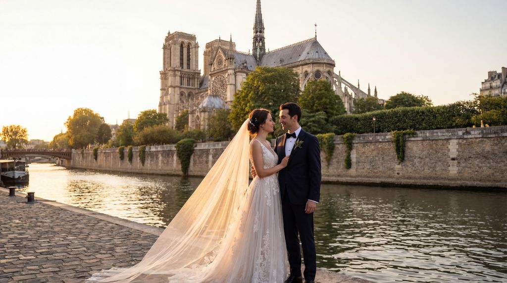 Notre Dame Cathedral (Exterior & Seine) wedding photography, Paris, Notre Dame Cathedral (Exterior & Seine) wedding photography, Paris,