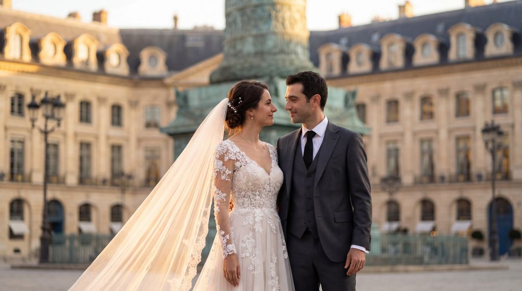 Place Vendôme wedding photography, Paris, Place Vendôme wedding photography, Paris,