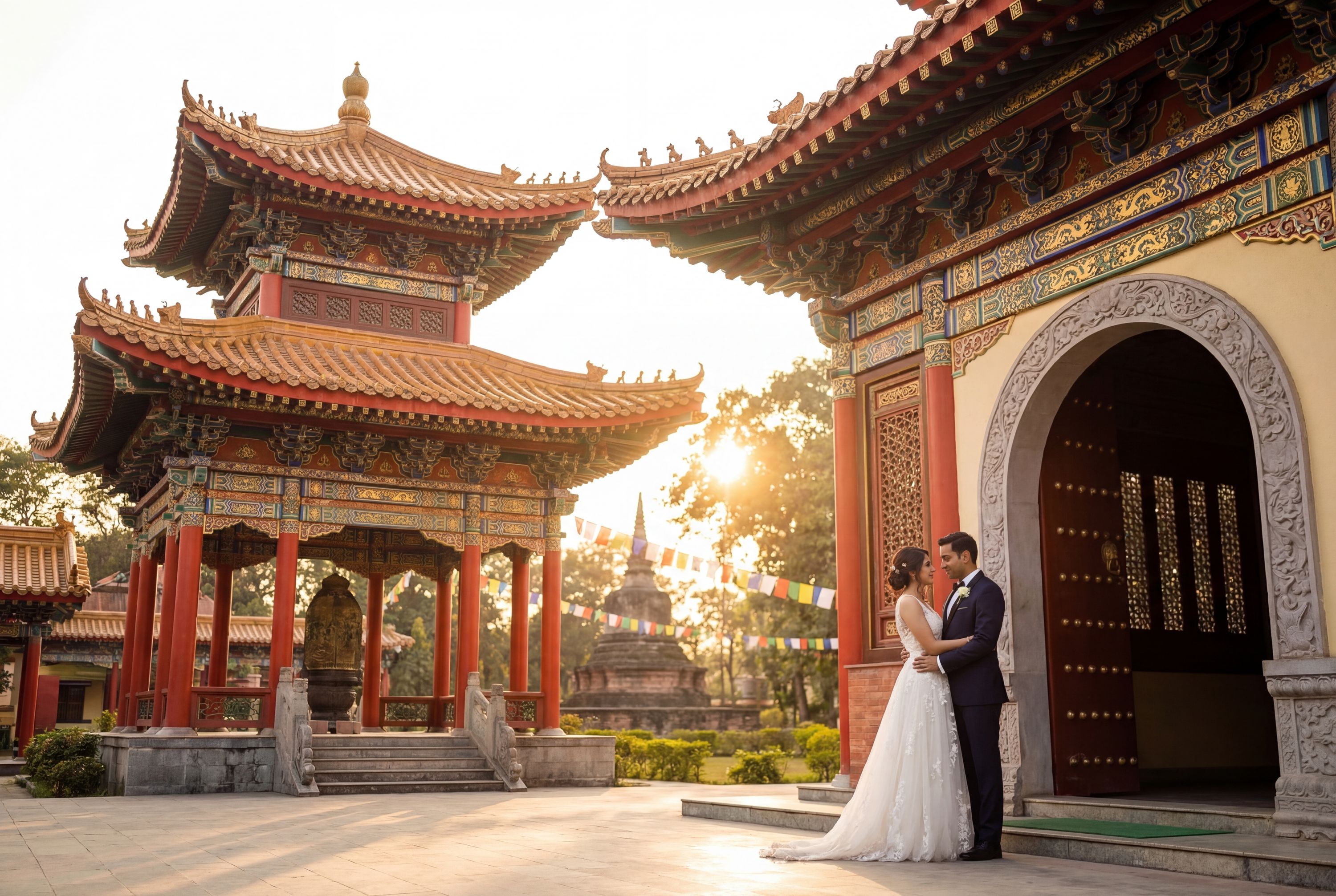 Wedding photography Lumbini - Chinese Buddhist Monastery (Zhong Hua)