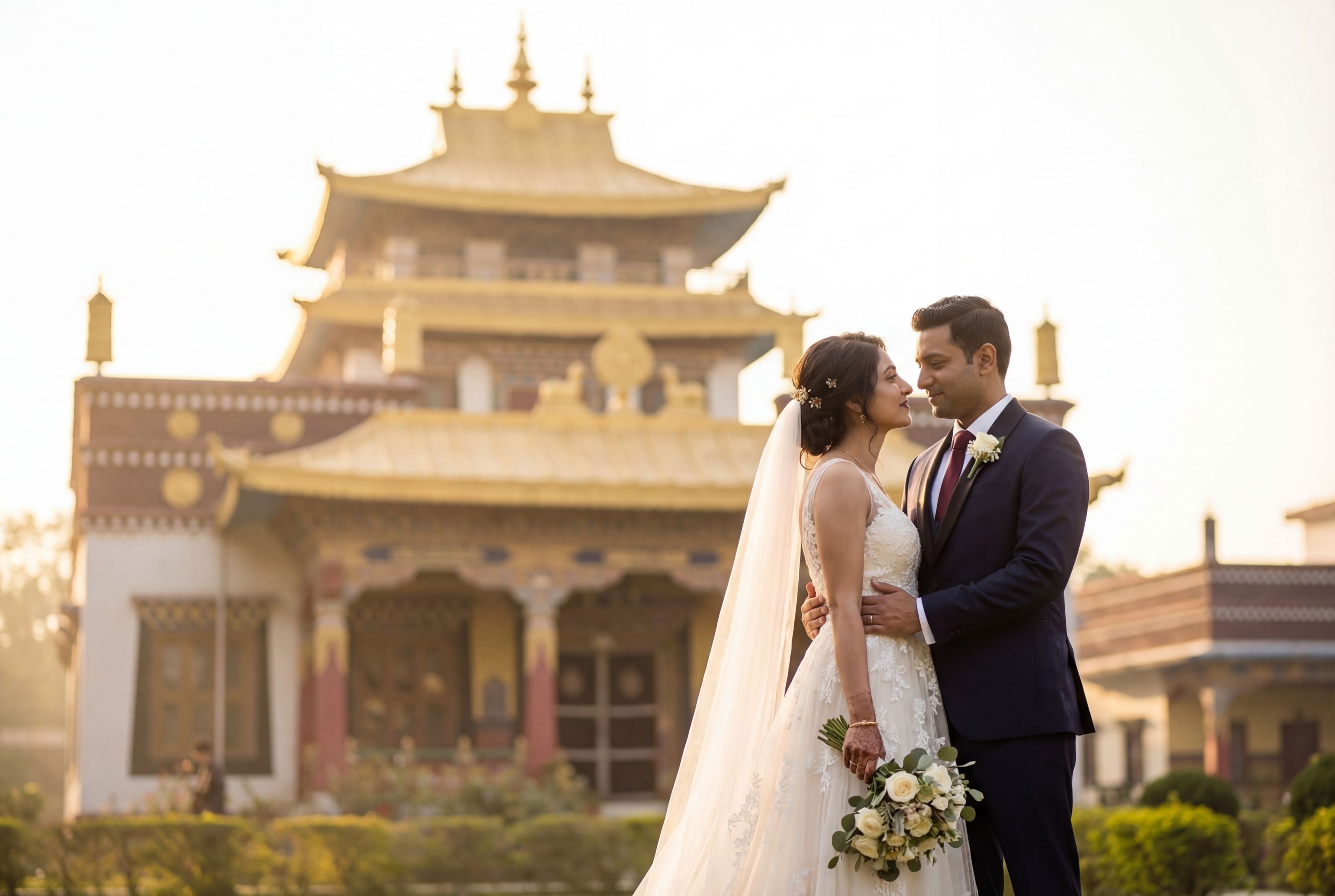 Wedding photography Lumbini - German Buddhist Monastery