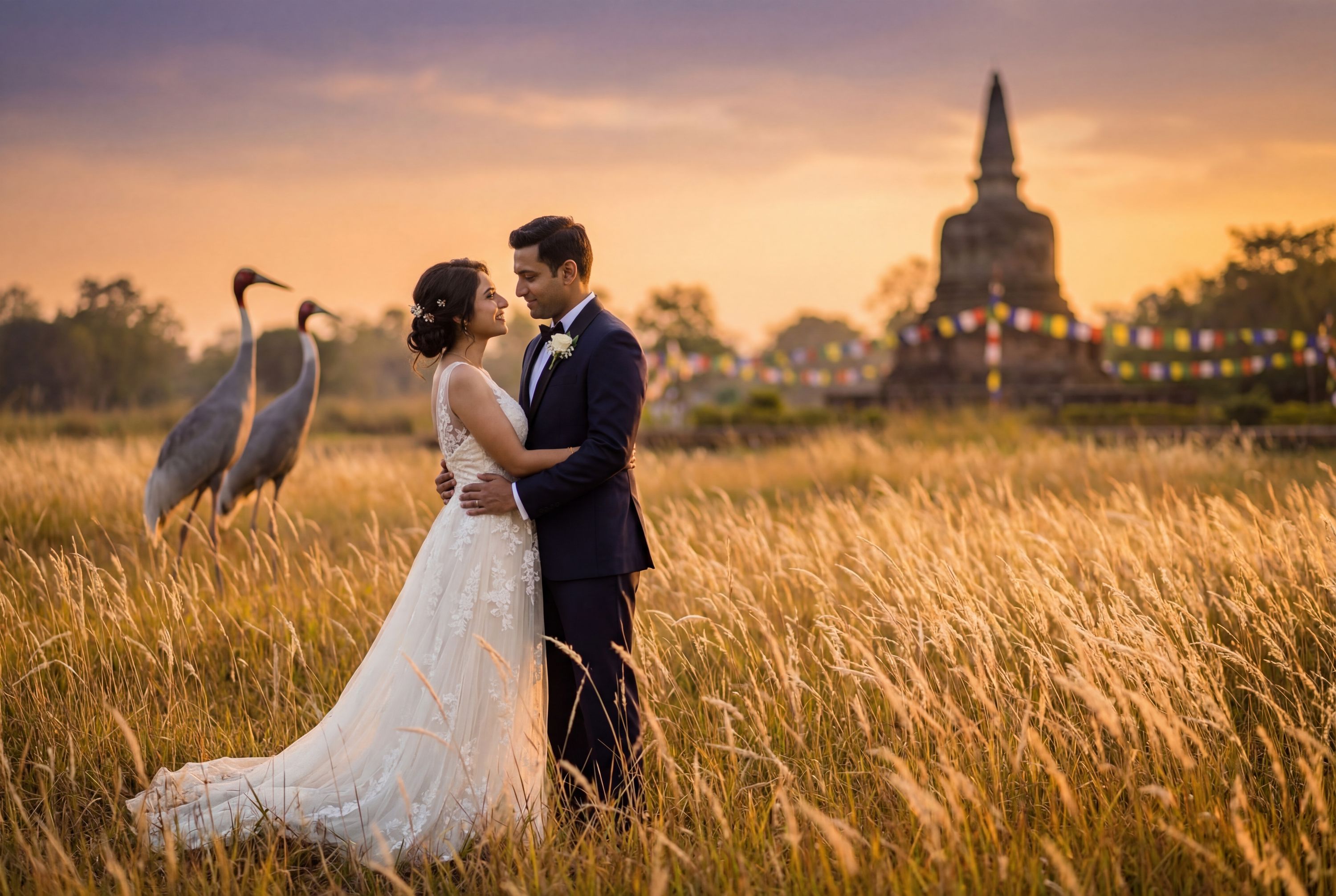Wedding photography Lumbini - Lumbini Crane Sanctuary