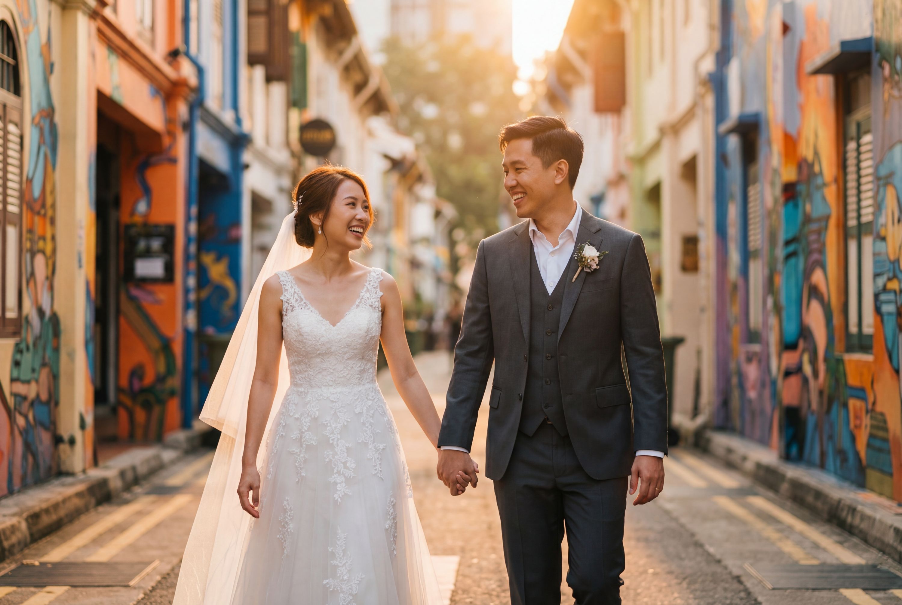 Haji Lane / Kampong Glam wedding photography Singapore 