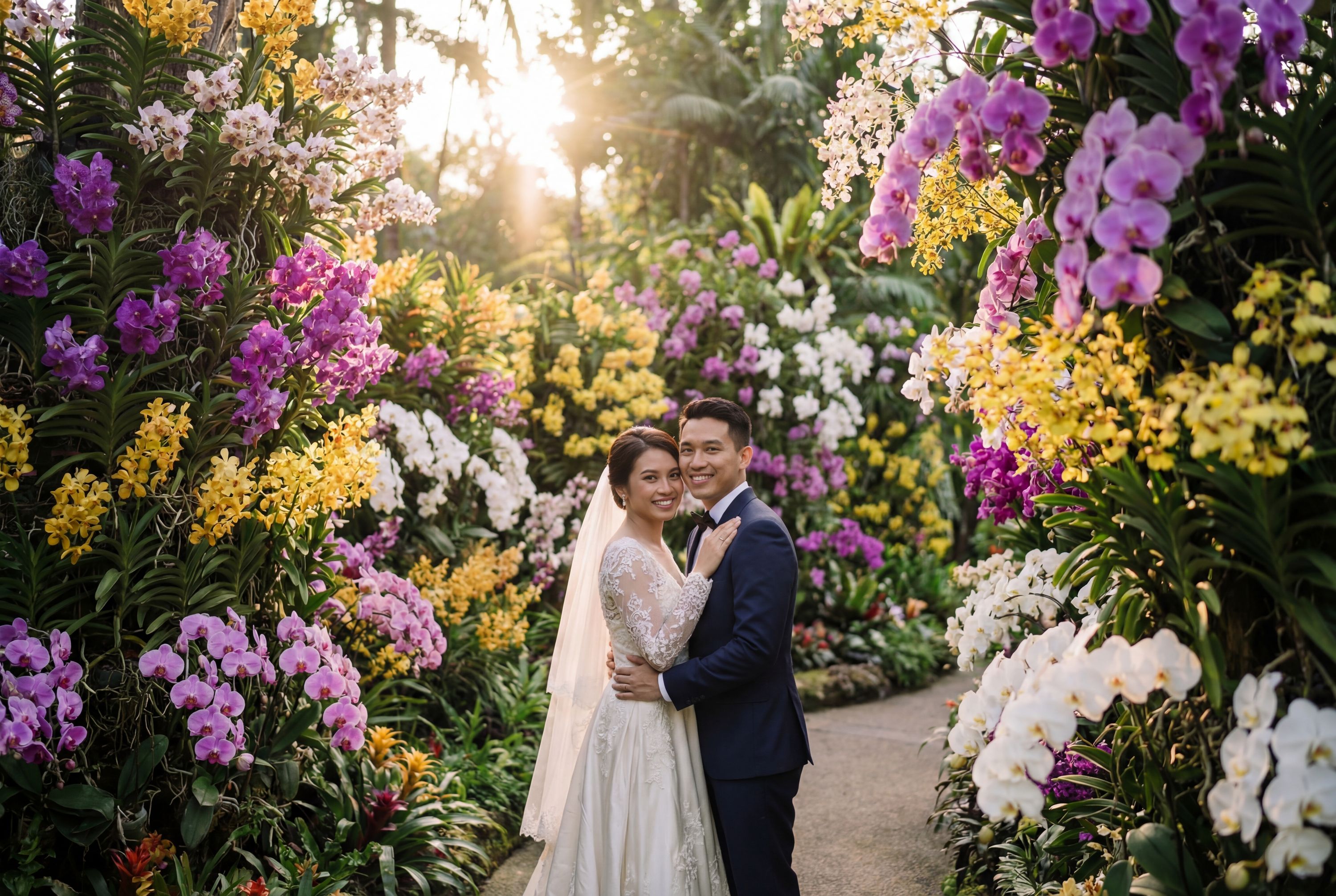 Singapore Botanic Gardens (National Orchid Garden) wedding photography Singapore 