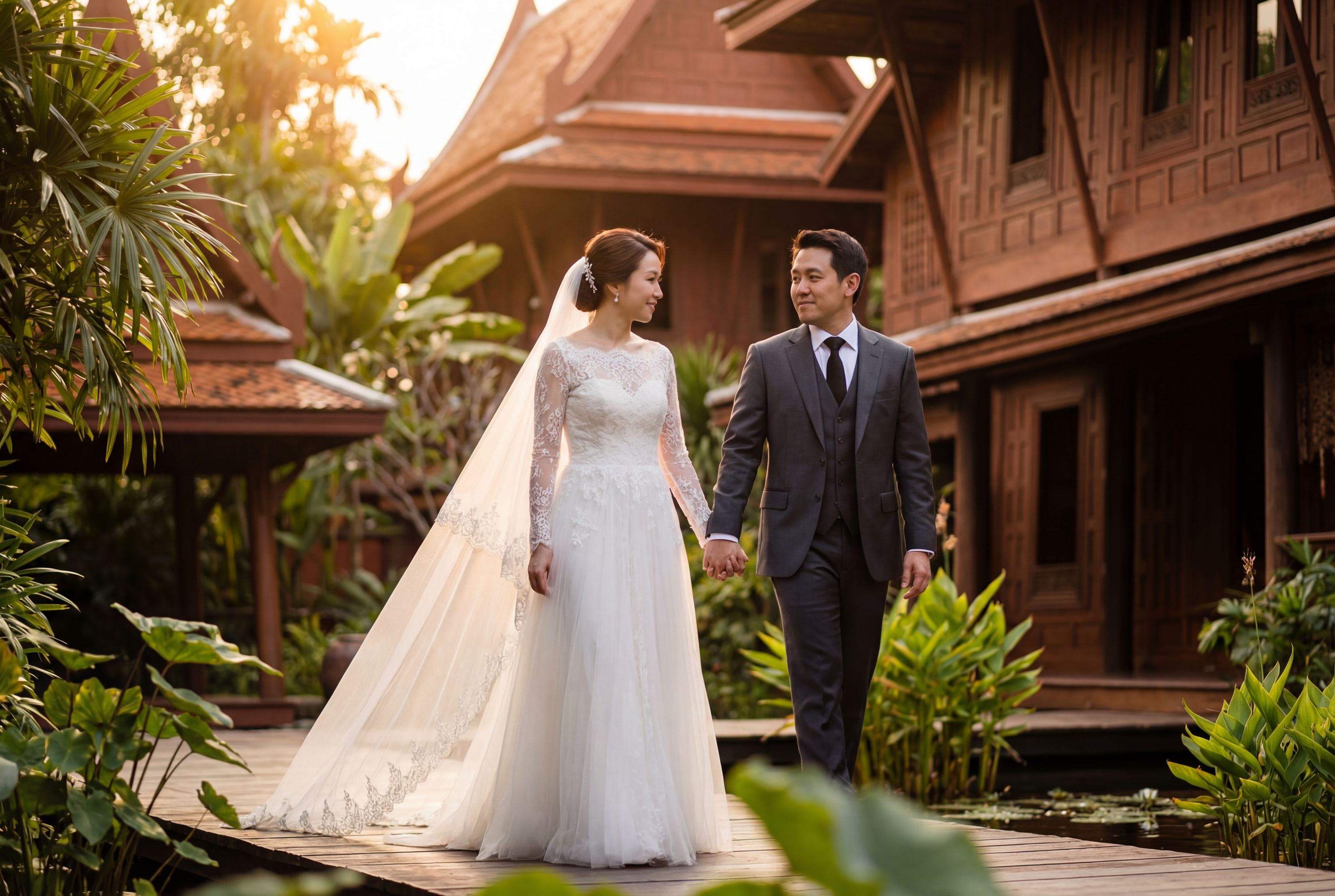 Jim Thompson House Museum wedding photography Bangkok 