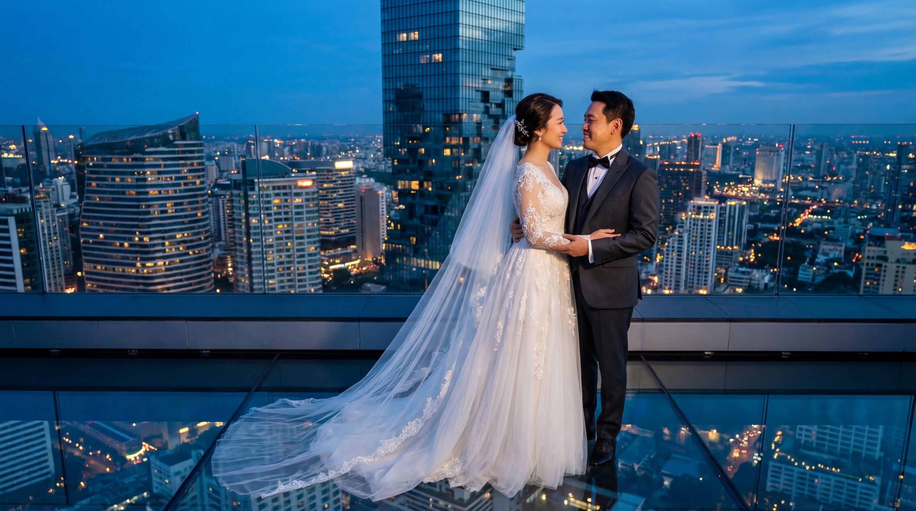 King Power Mahanakhon SkyWalk wedding photography Bangkok 