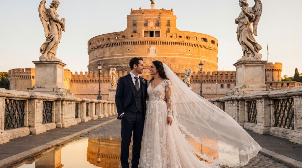 Castel Sant'Angelo & Ponte Sant'Angelo wedding photography, Rome, Castel Sant'Angelo & Ponte Sant'Angelo wedding photography, Rome,