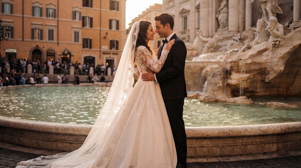 Trevi Fountain wedding photography, Rome, Trevi Fountain wedding photography, Rome,