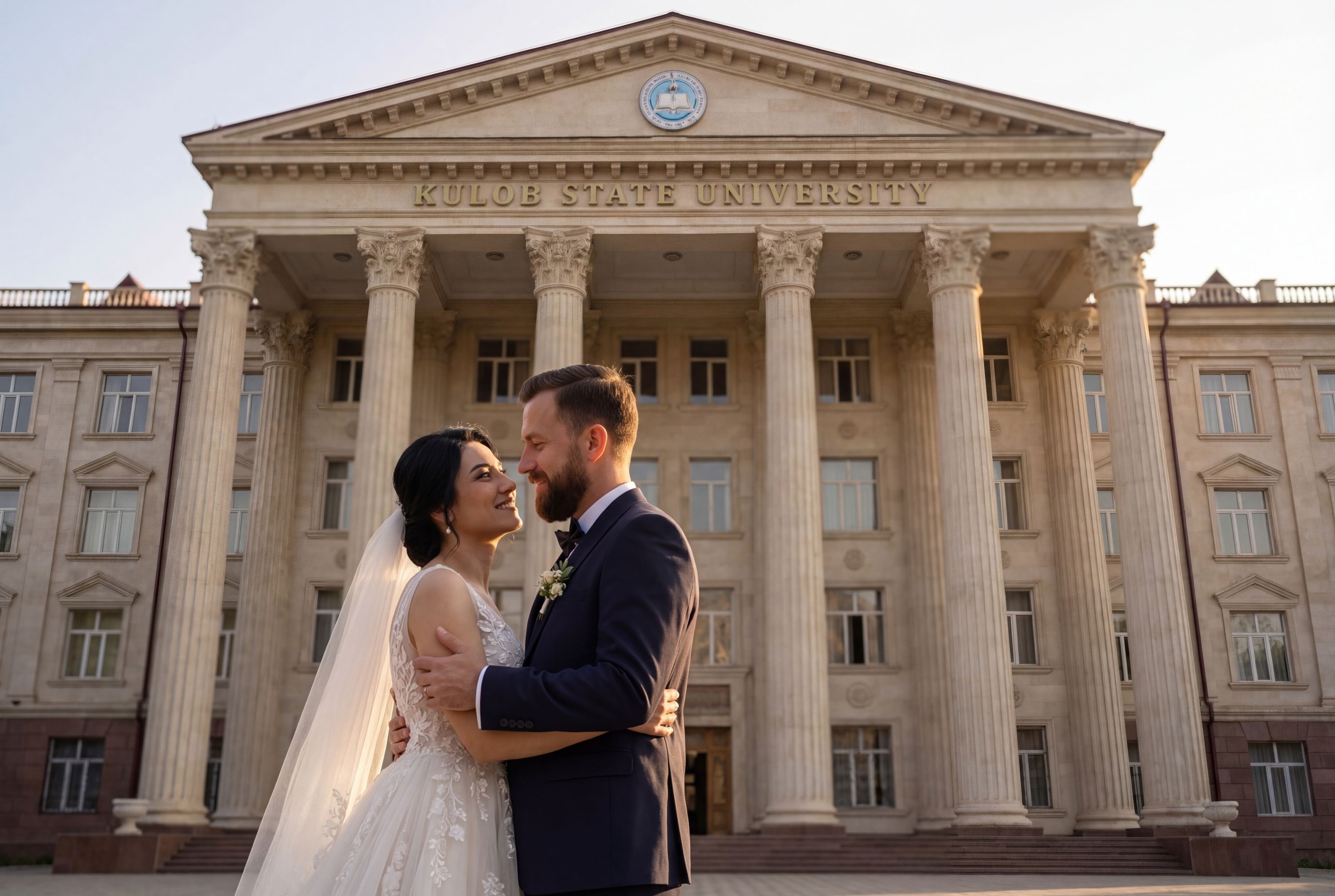 Wedding photography Kulob - Kulob State University Building