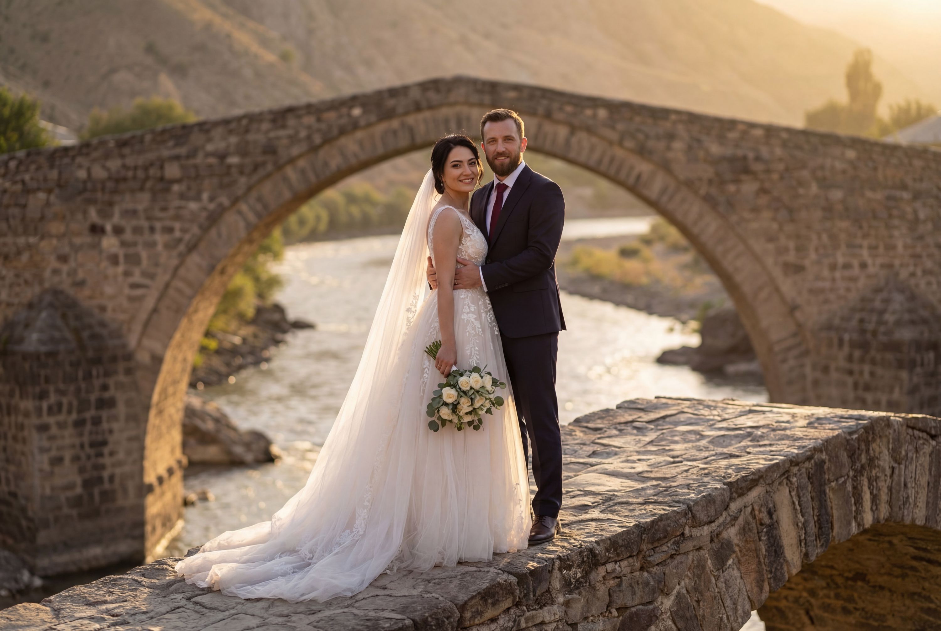 Wedding photography Kulob - Local River Bridge