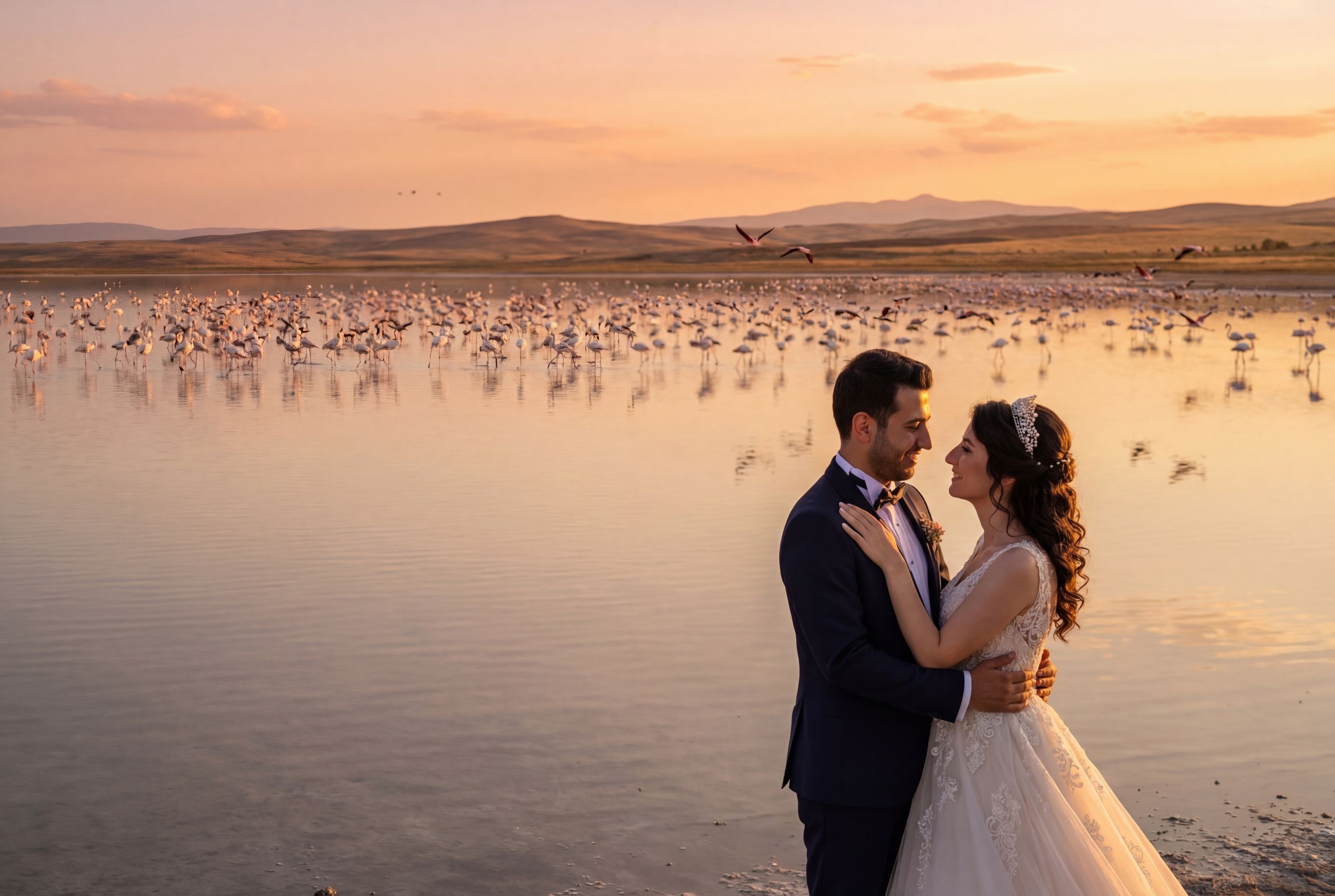 Seyfe Lake Bird Sanctuary wedding photography Kırşehir 