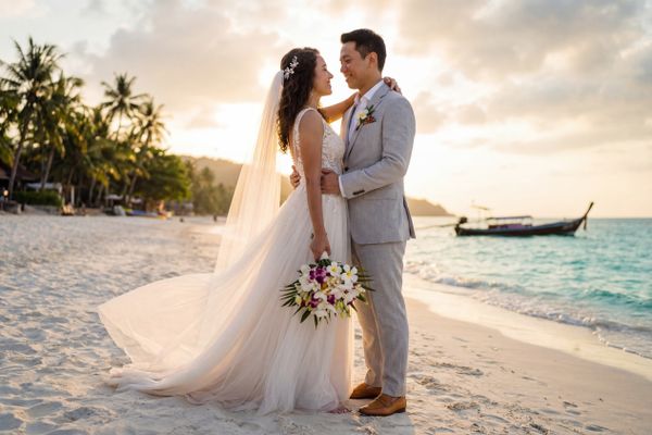 Wedding photography at Chaweng Beach, Koh Samui