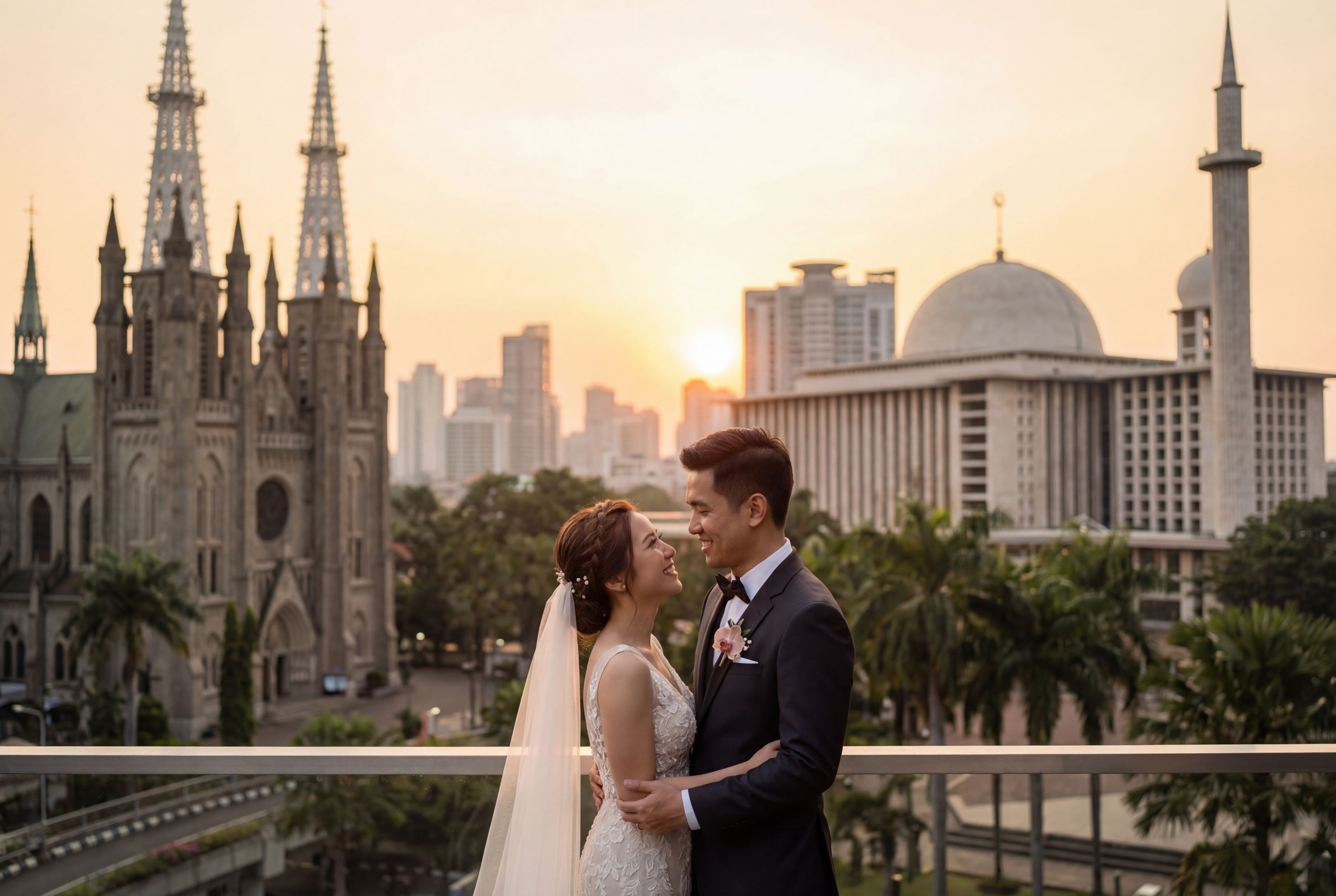 Wedding photography Jakarta - Jakarta Cathedral and Istiqlal Mosque