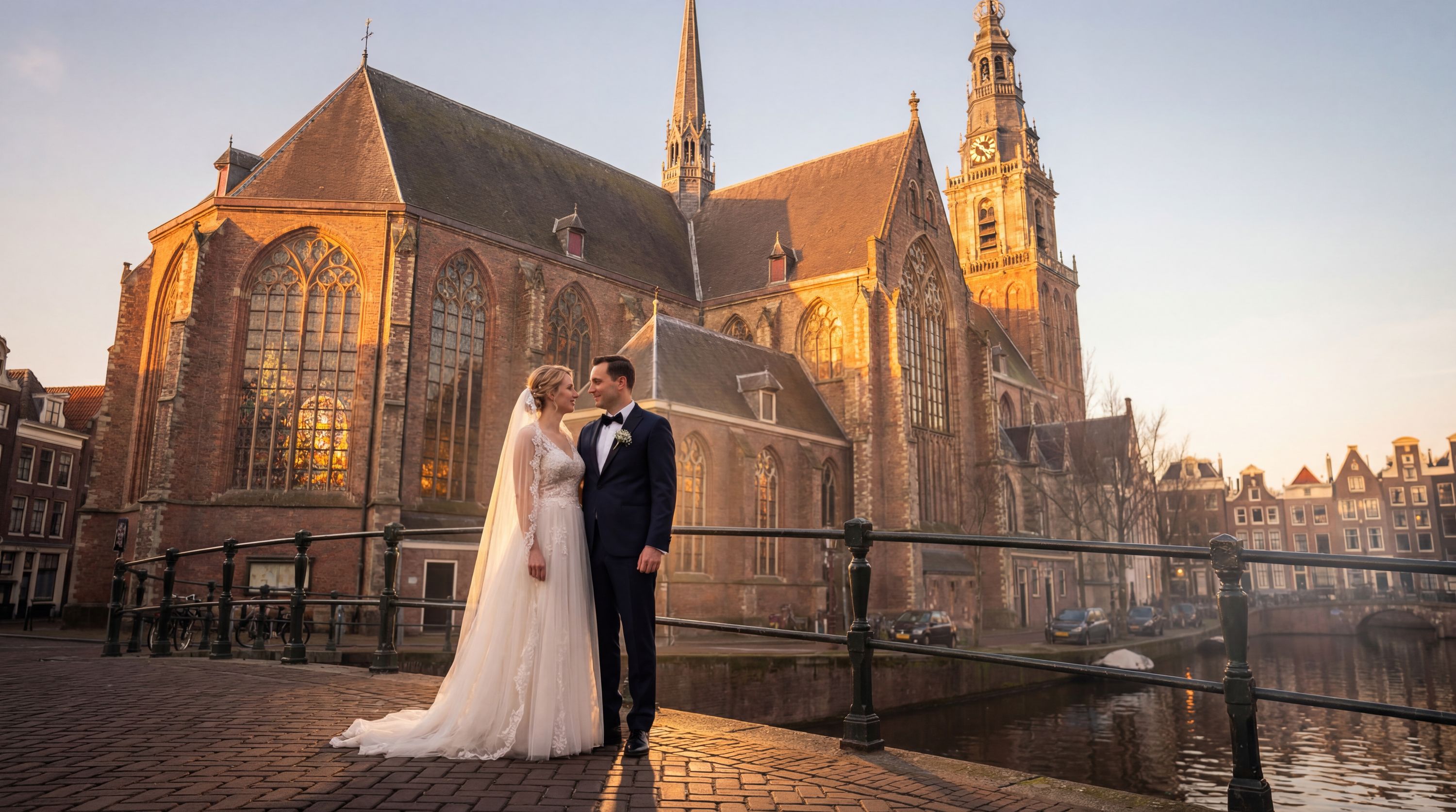 Oude Kerk wedding photography Amsterdam Netherlands