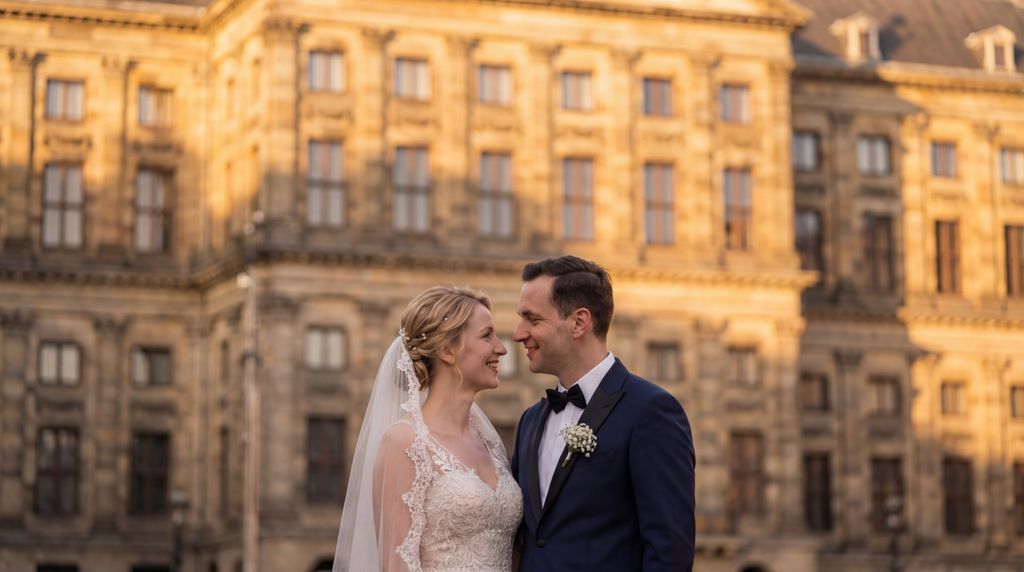Dam Square & Royal Palace wedding photography, Amsterdam, Netherlands Dam Square & Royal Palace wedding photography, Amsterdam, Netherlands