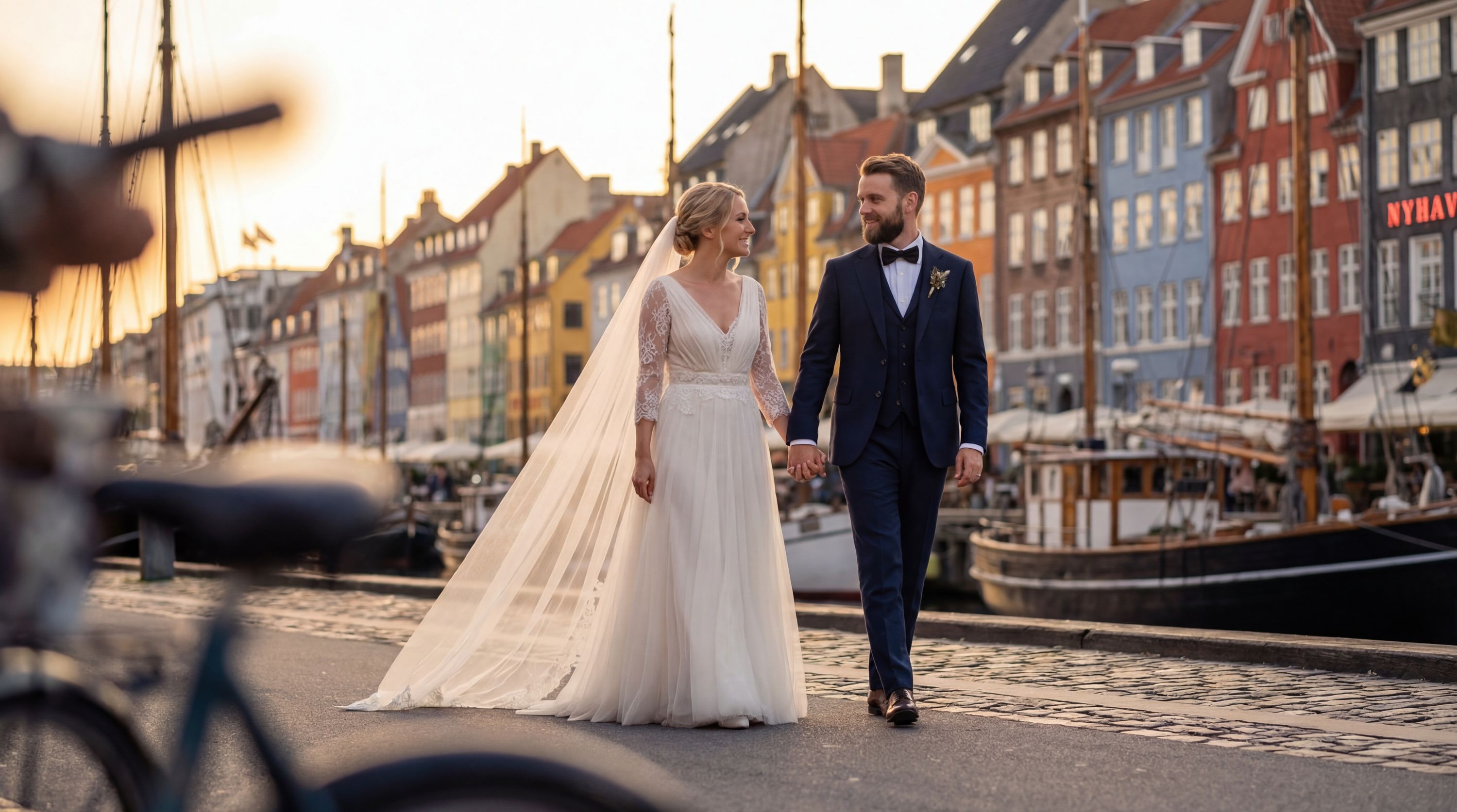Nyhavn wedding photography Copenhagen 