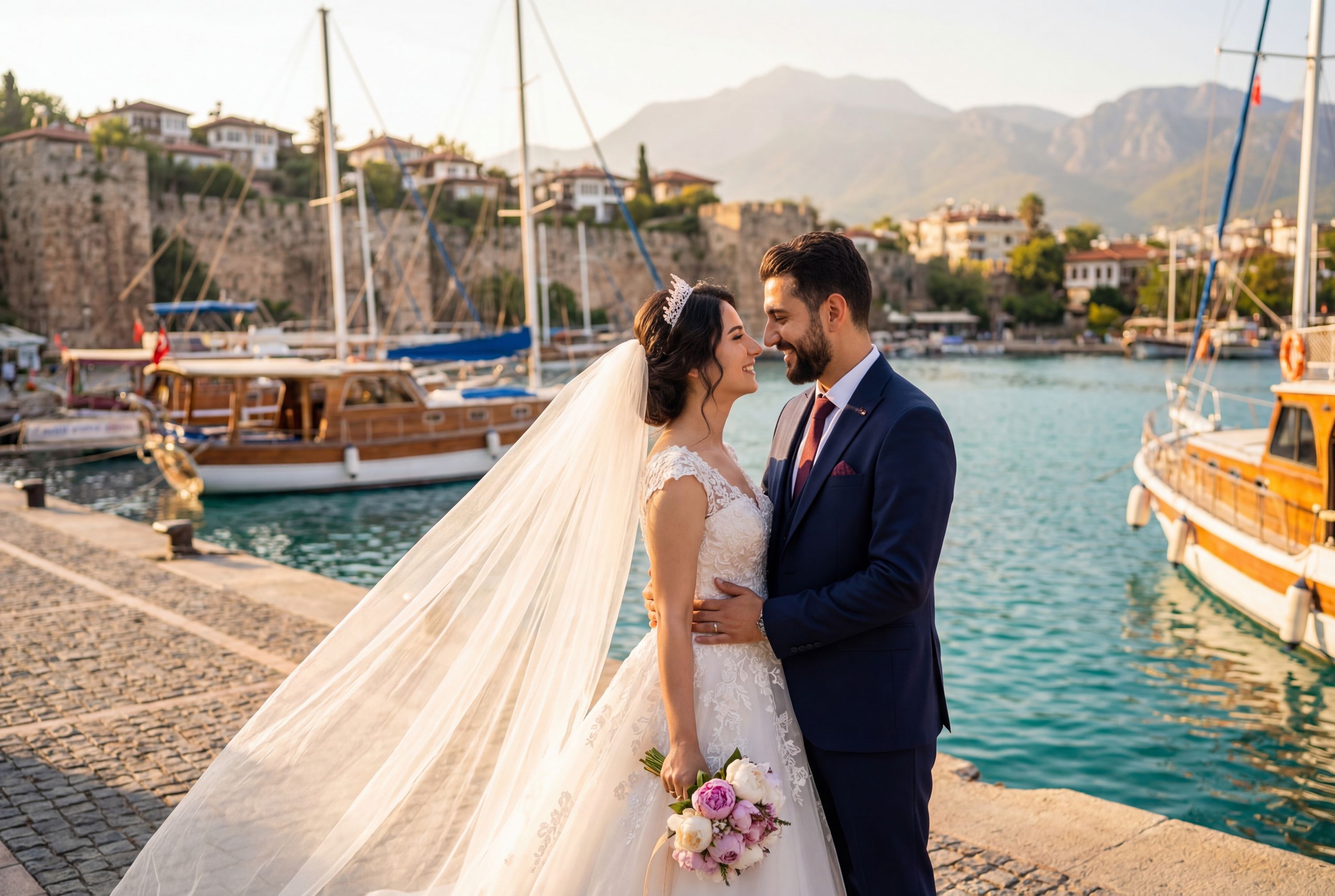Antalya Marina (Old Harbor) wedding photography Antalya 
