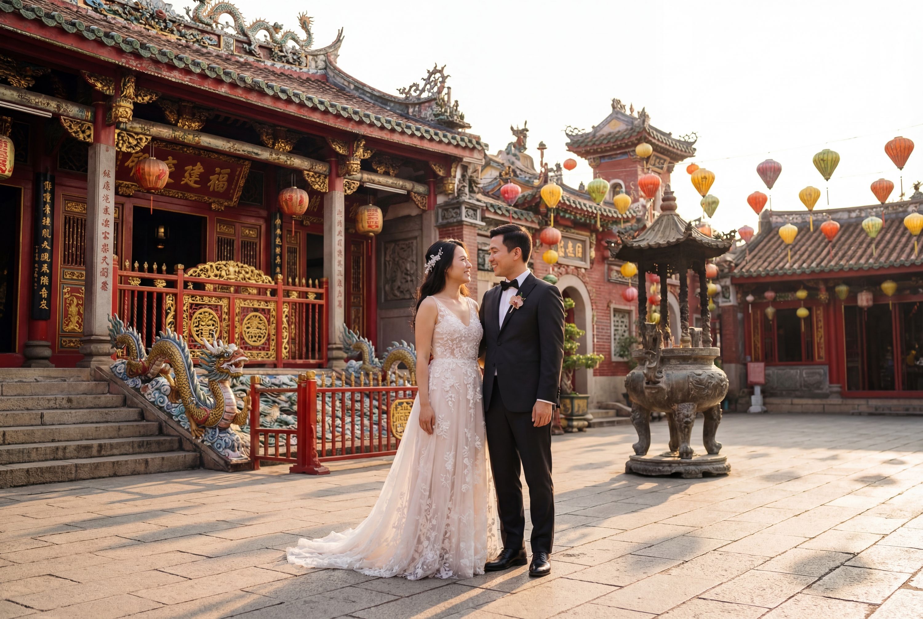 Wedding photography Hoi An - Fujian Assembly Hall (Phuc Kien)