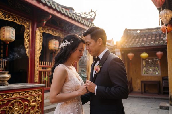 Wedding photography Hoi An - Quan Cong Temple