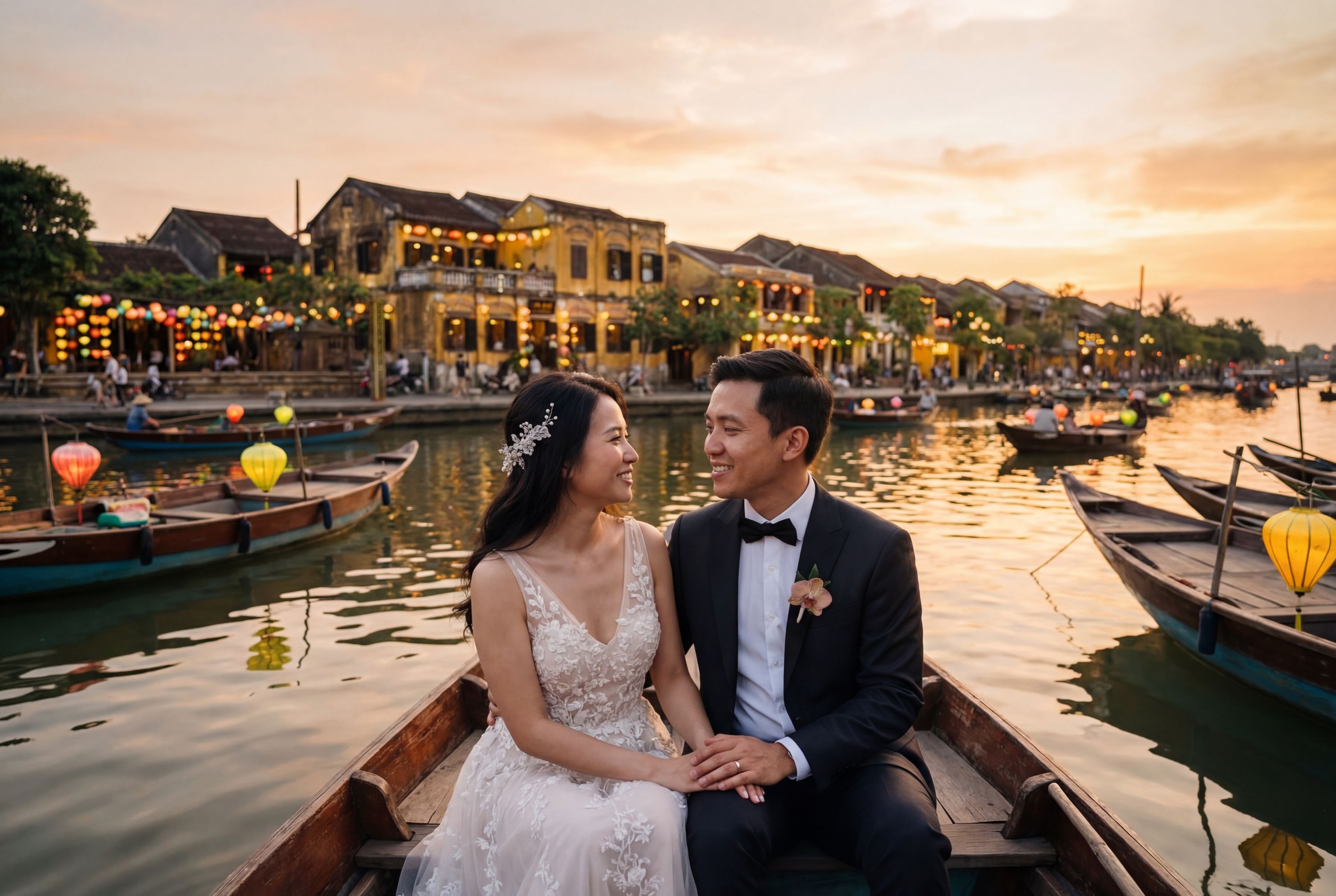 Wedding photography Hoi An - Thu Bon River