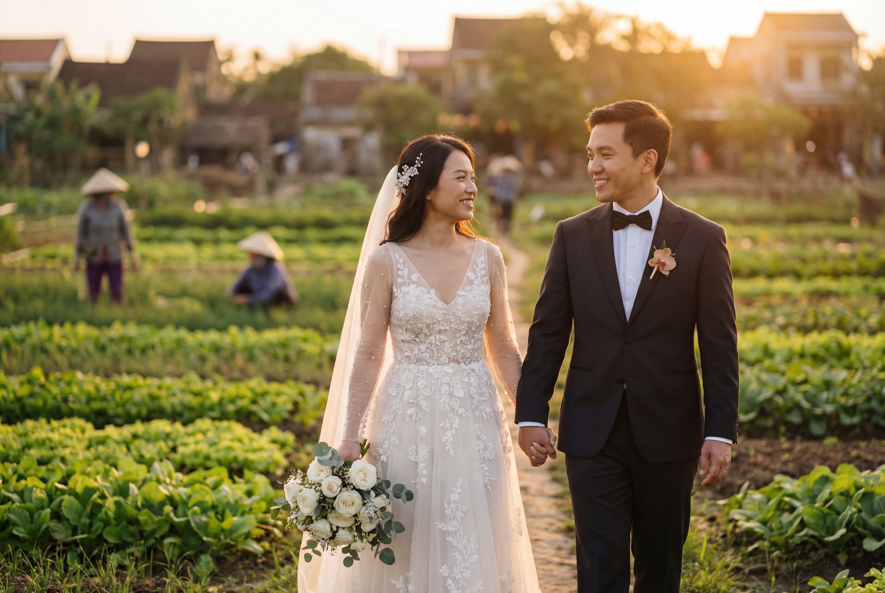 Wedding photography Hoi An - Tra Que Vegetable Village