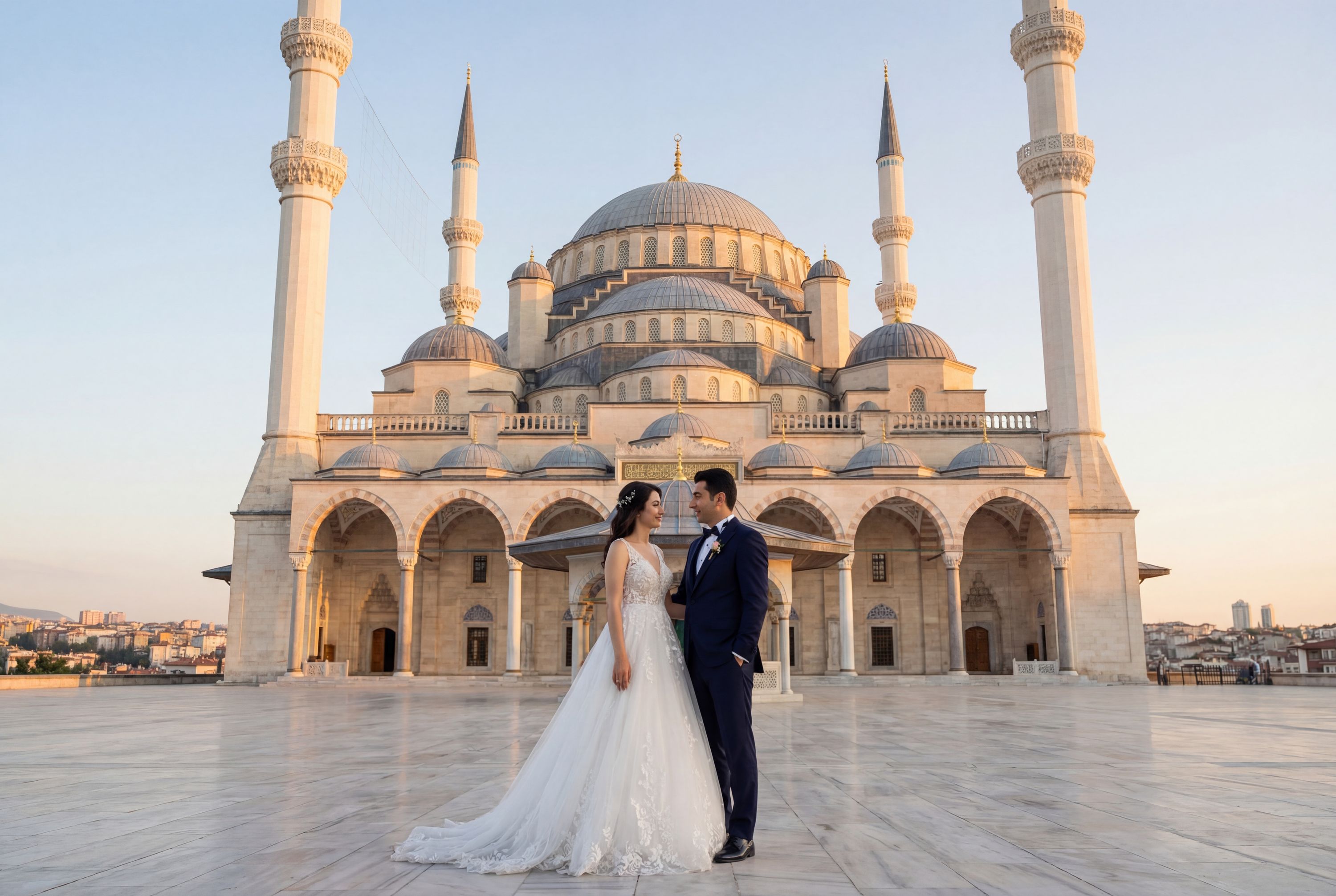 Kocatepe Mosque wedding photography Ankara 