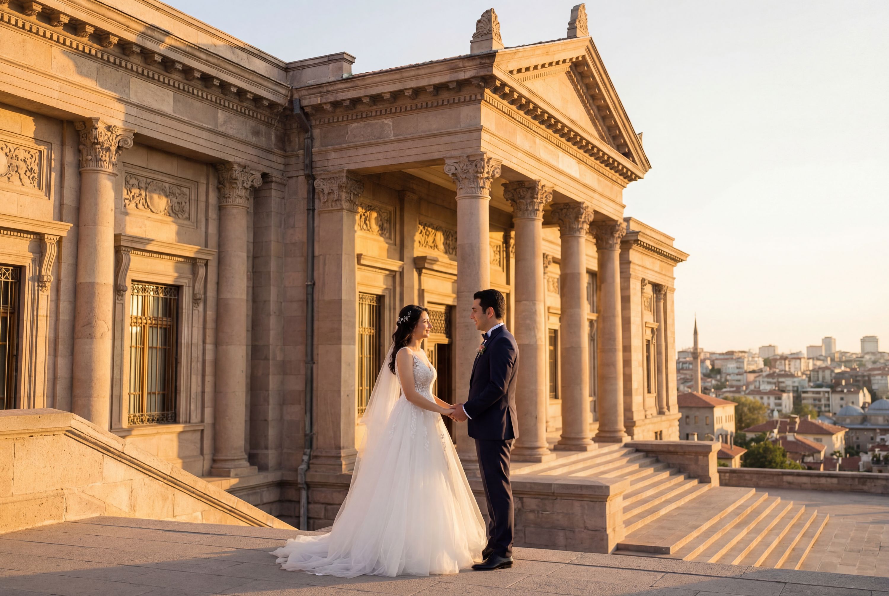 State Art and Sculpture Museum wedding photography Ankara 