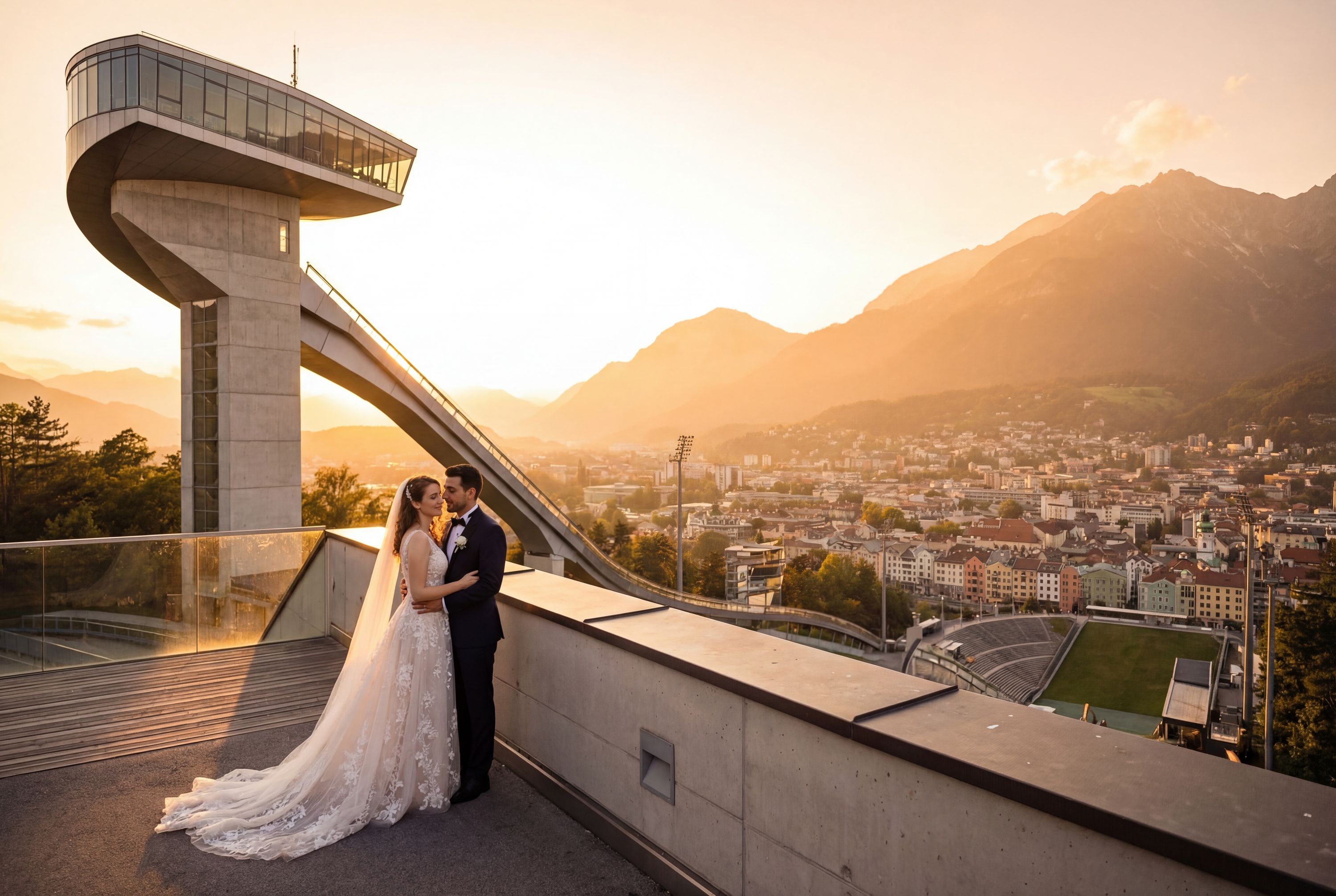 Wedding photography Innsbruck - Bergisel Ski Jump