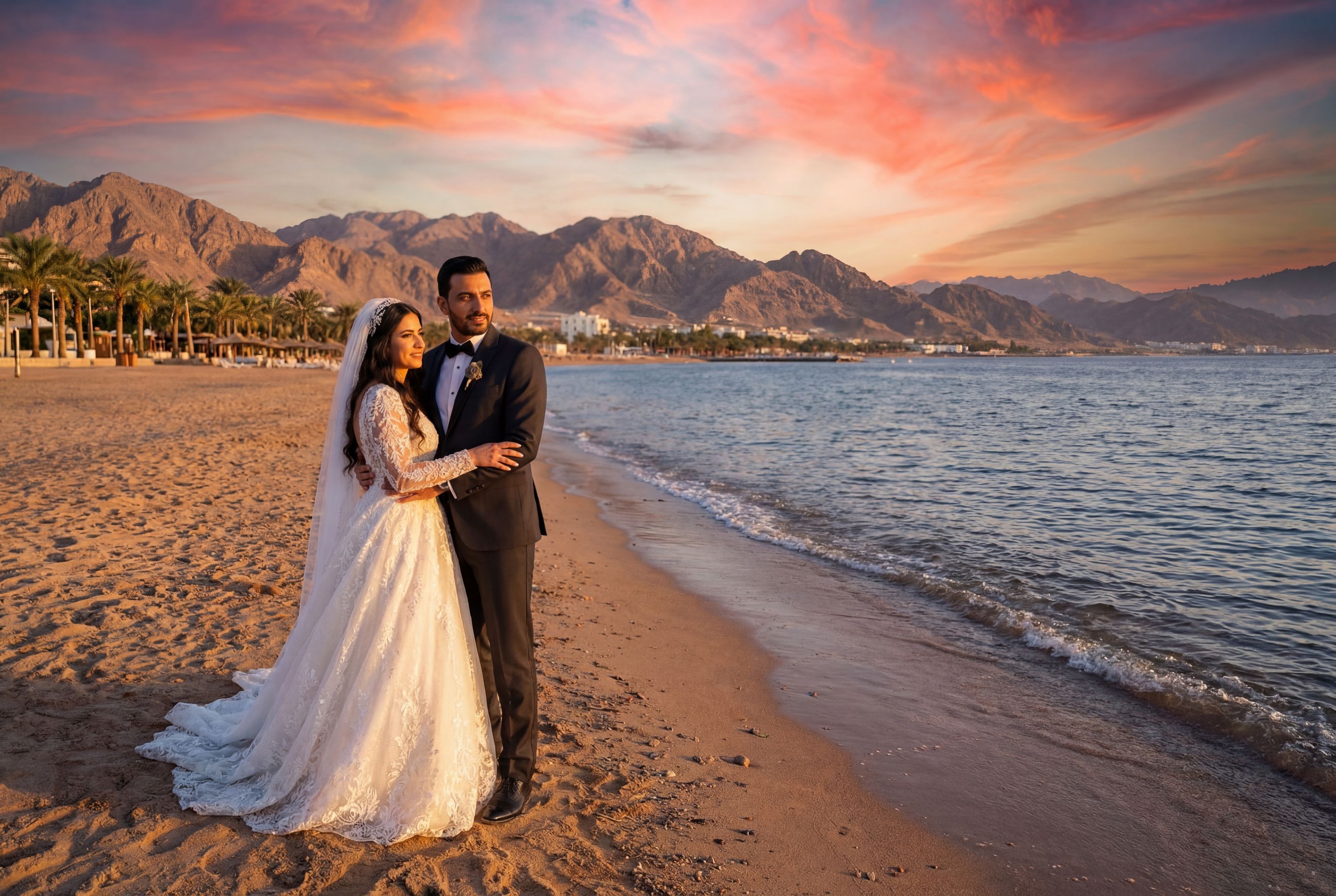 Al-Ghandour Beach wedding photography Aqaba 