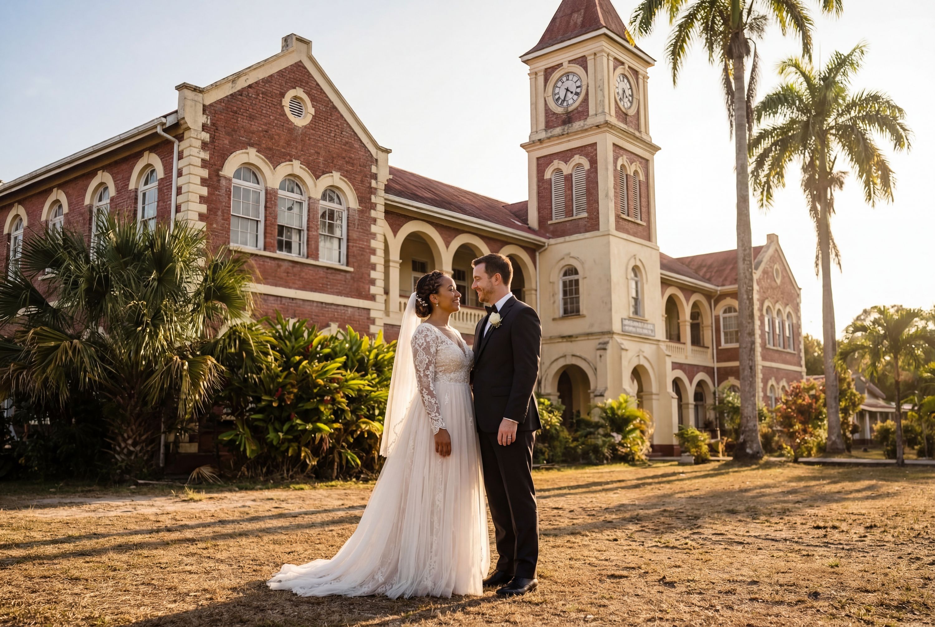 Linden wedding photography — couple at De Lind Promenade with Dutch townscape