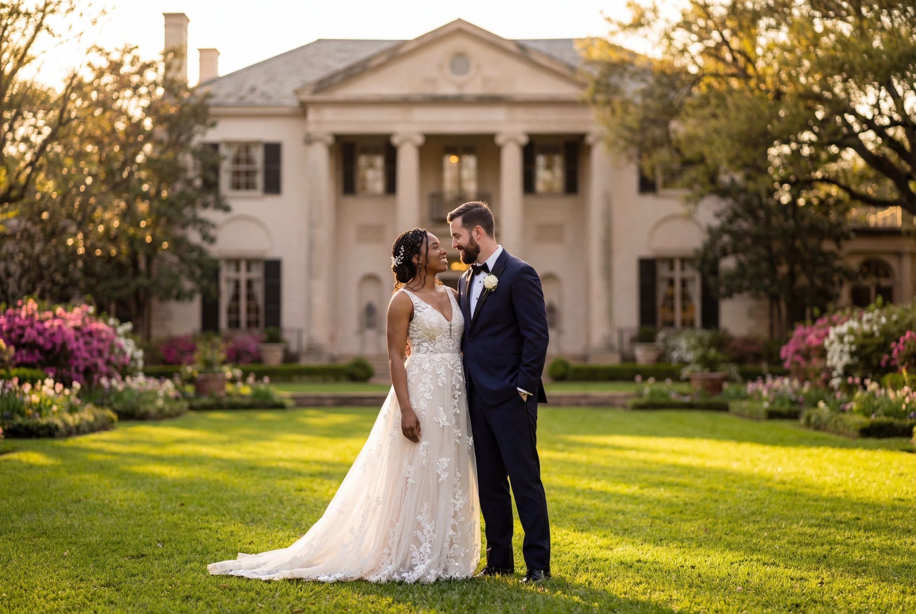 Wedding photography Houston - Bayou Bend Collection and Gardens