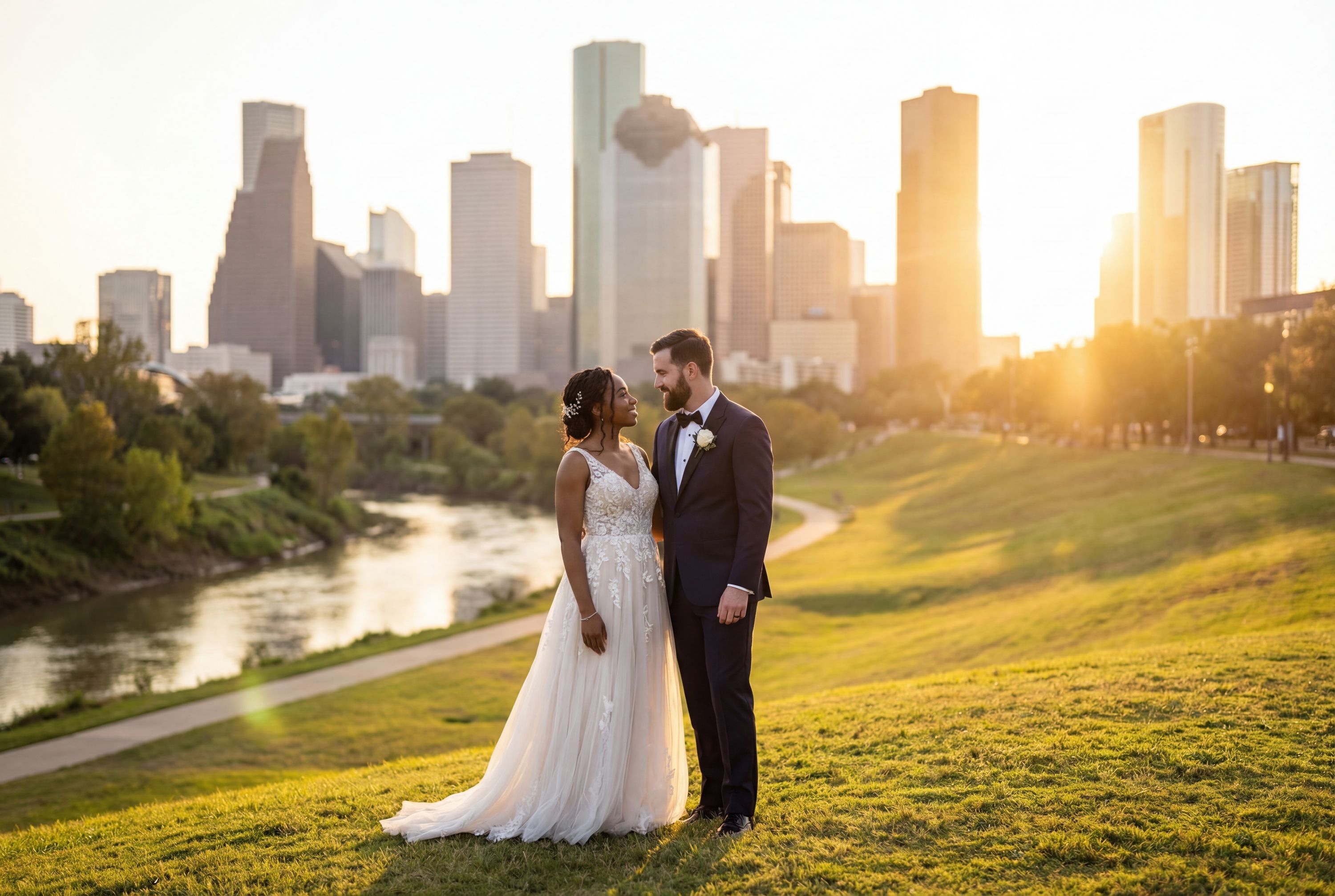 Wedding photography Houston - Buffalo Bayou Park (Eleanor Tinsley Park)