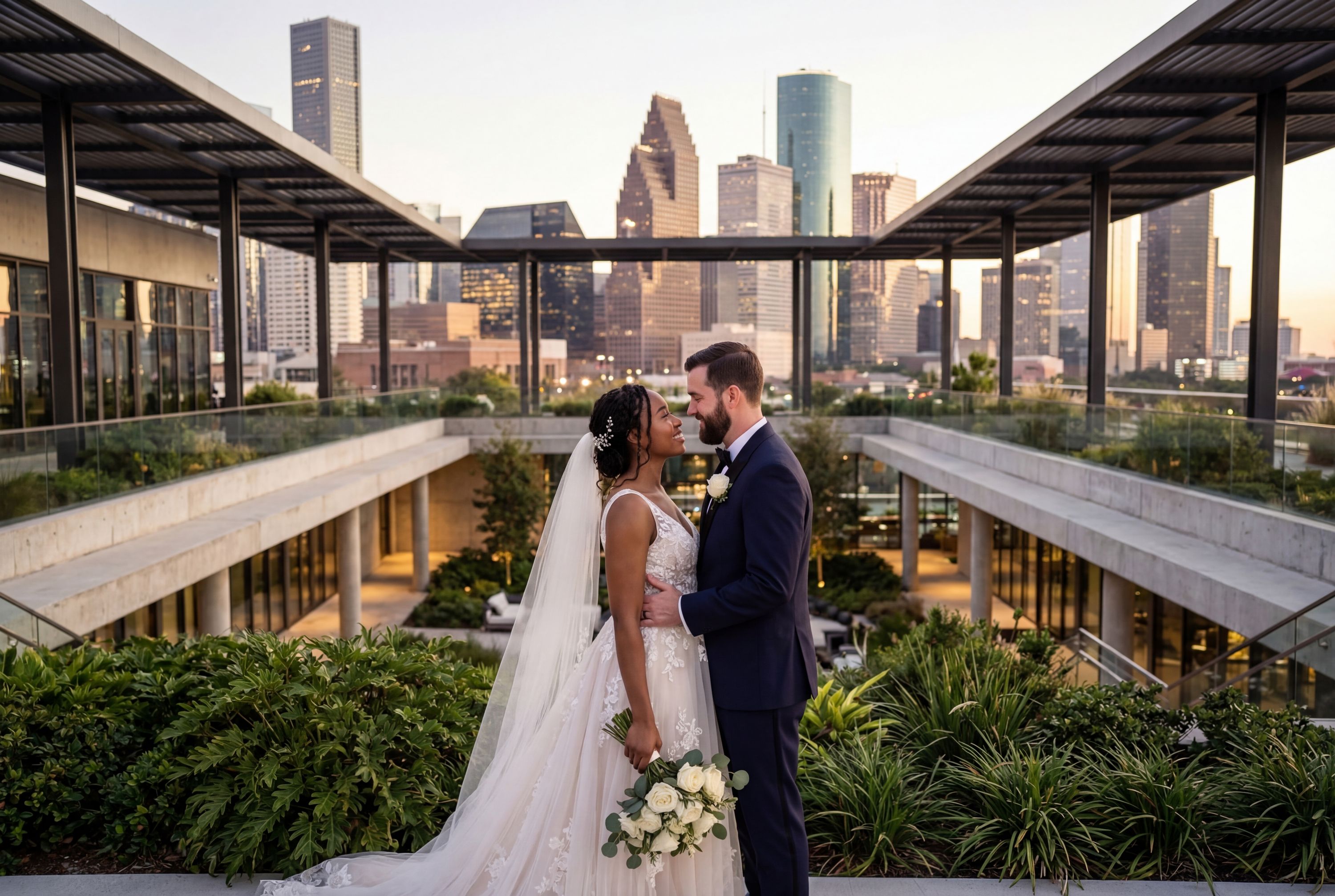 Wedding photography Houston - POST Houston (Rooftop Park)