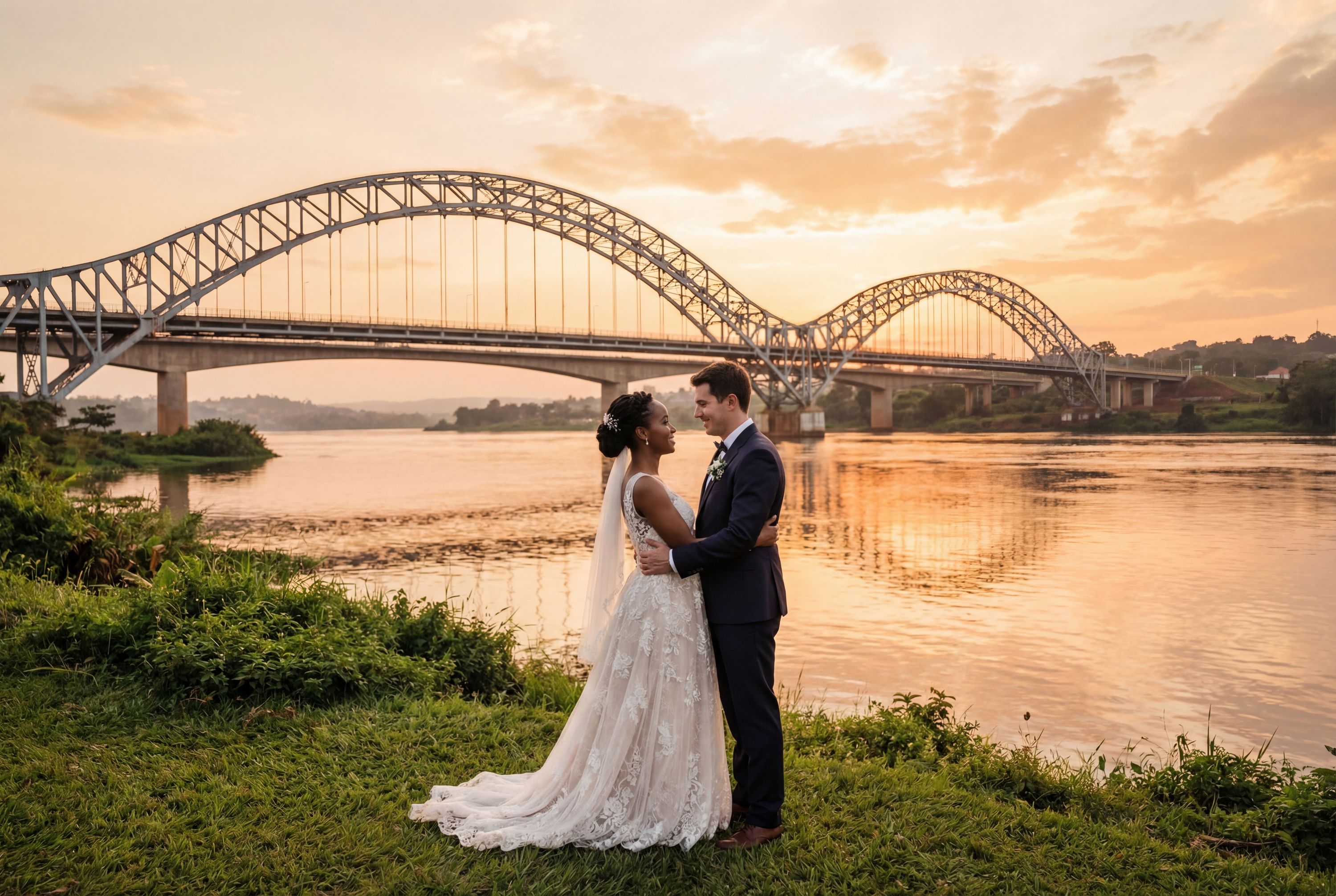 Wedding photography Jinja - New Jinja Bridge (Source of the Nile Bridge)
