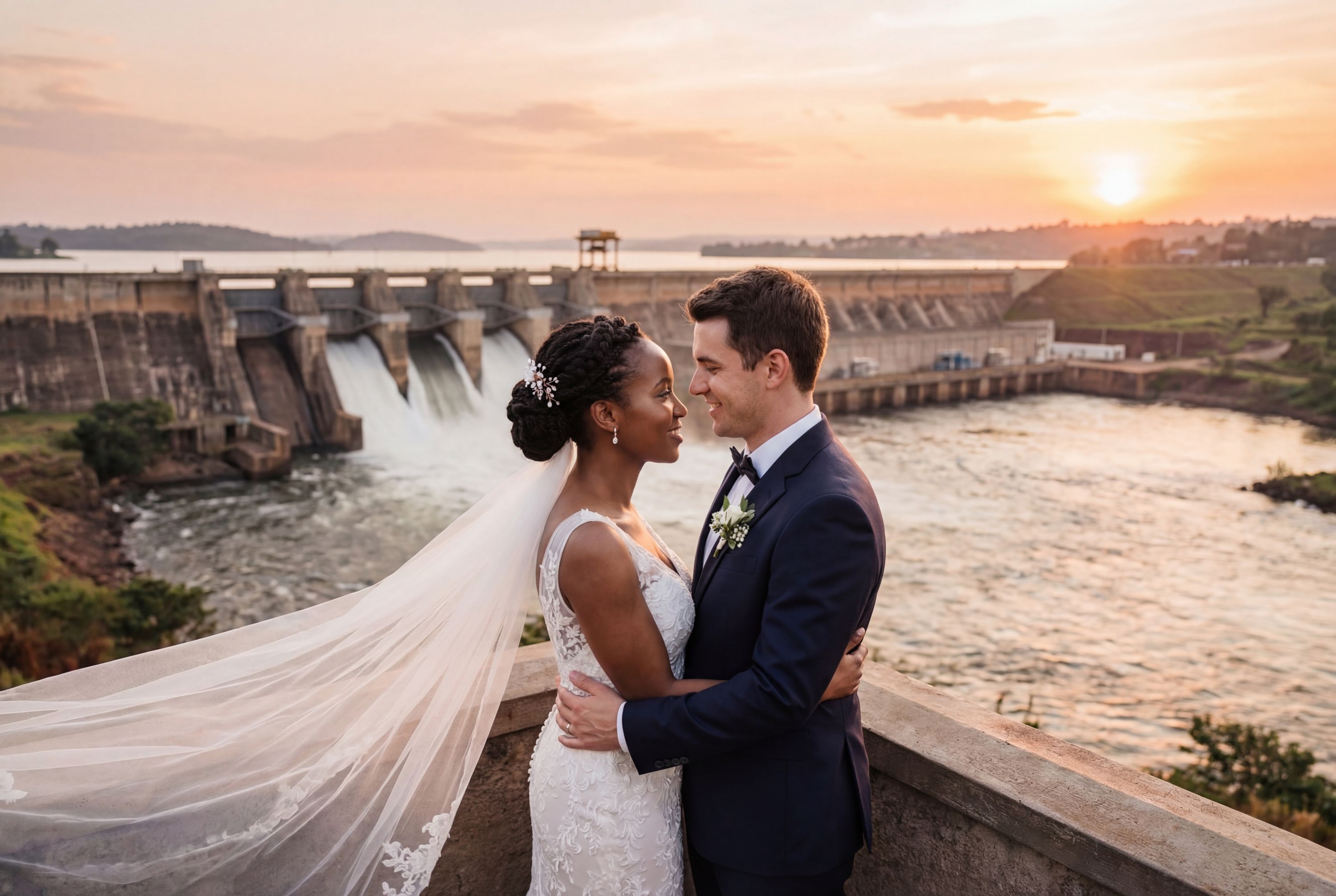 Wedding photography Jinja - Owen Falls Dam (Nalubaale Power Station)