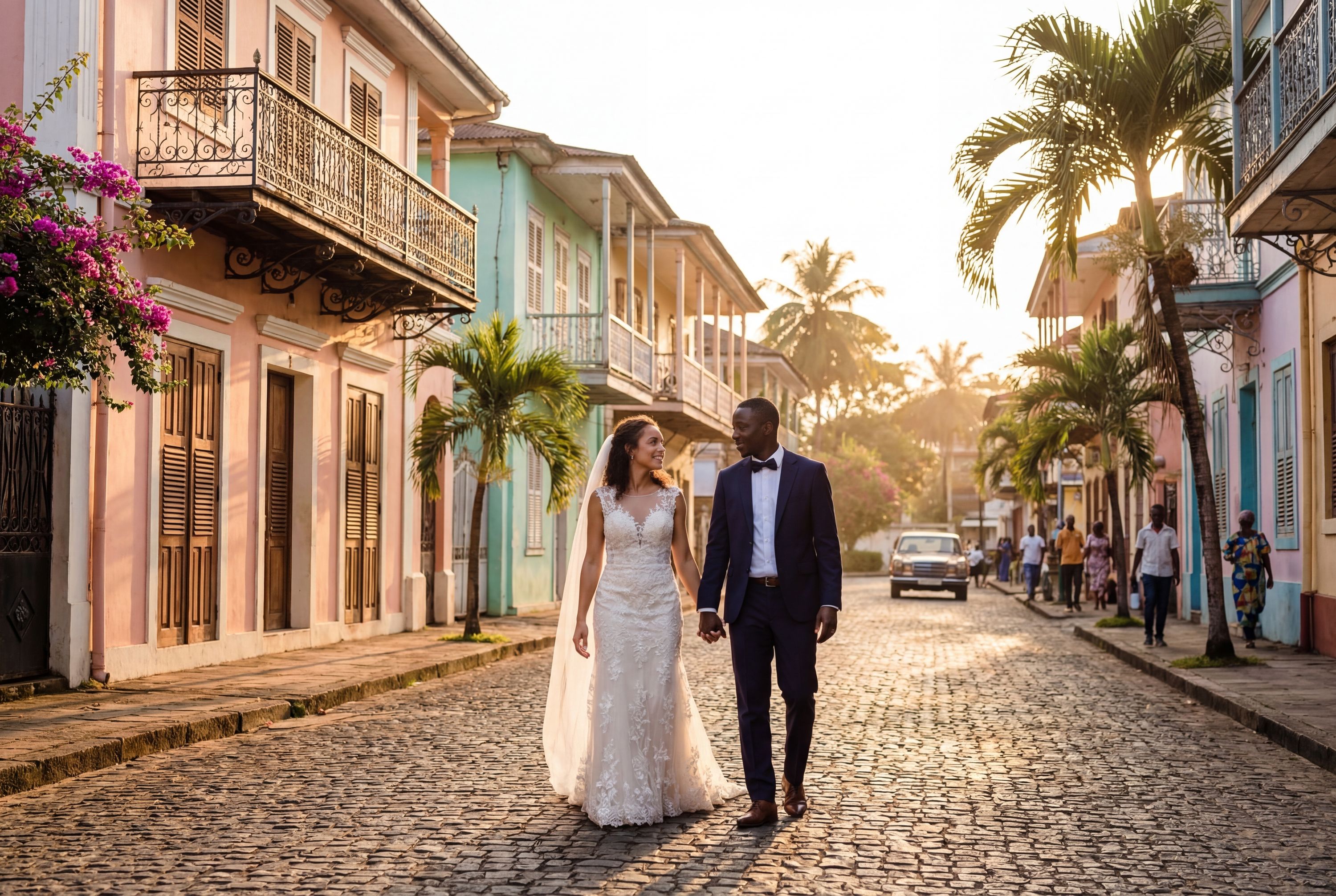 Wedding photography Malabo - Historic Colonial Streets