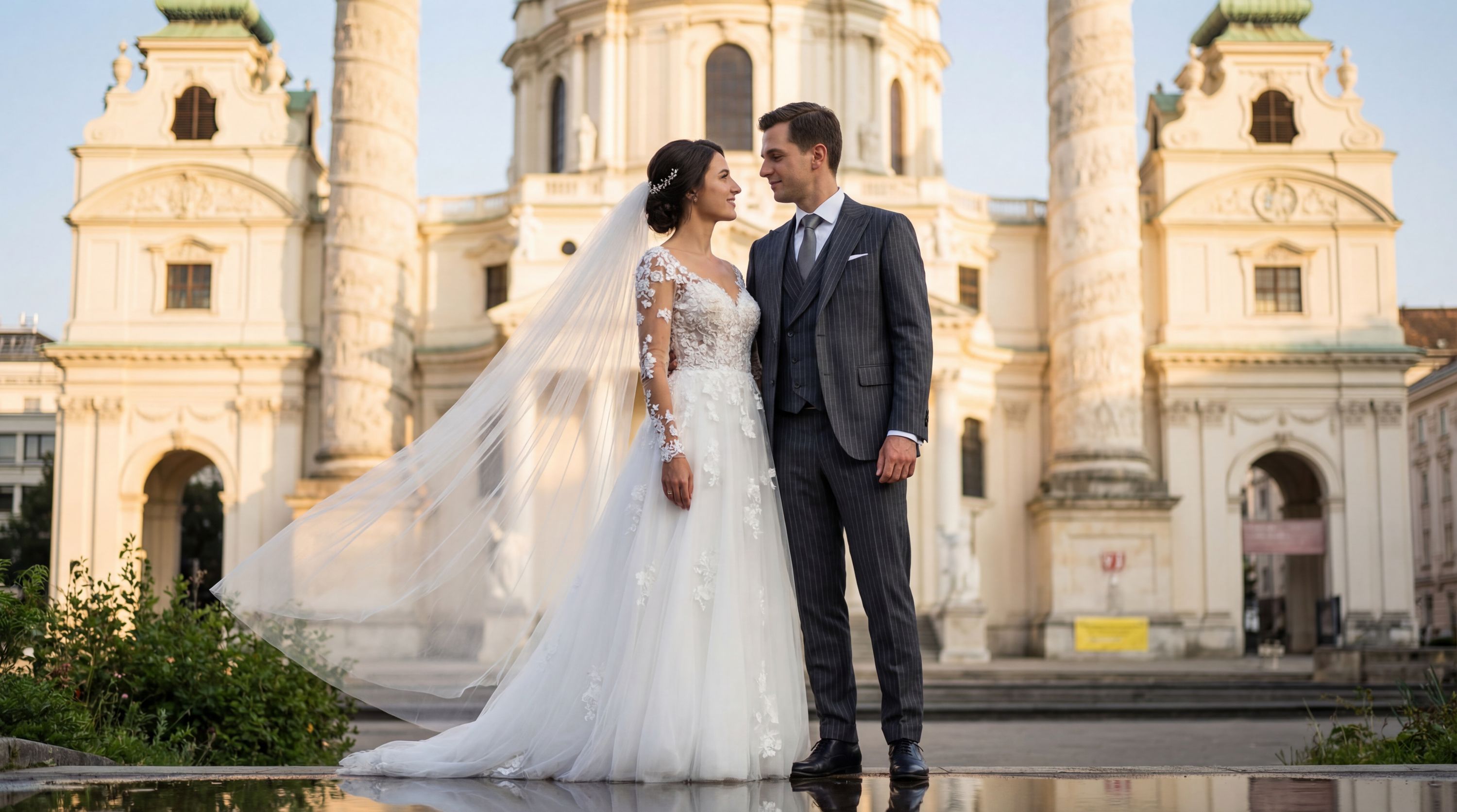 Karlskirche wedding photography Vienna 