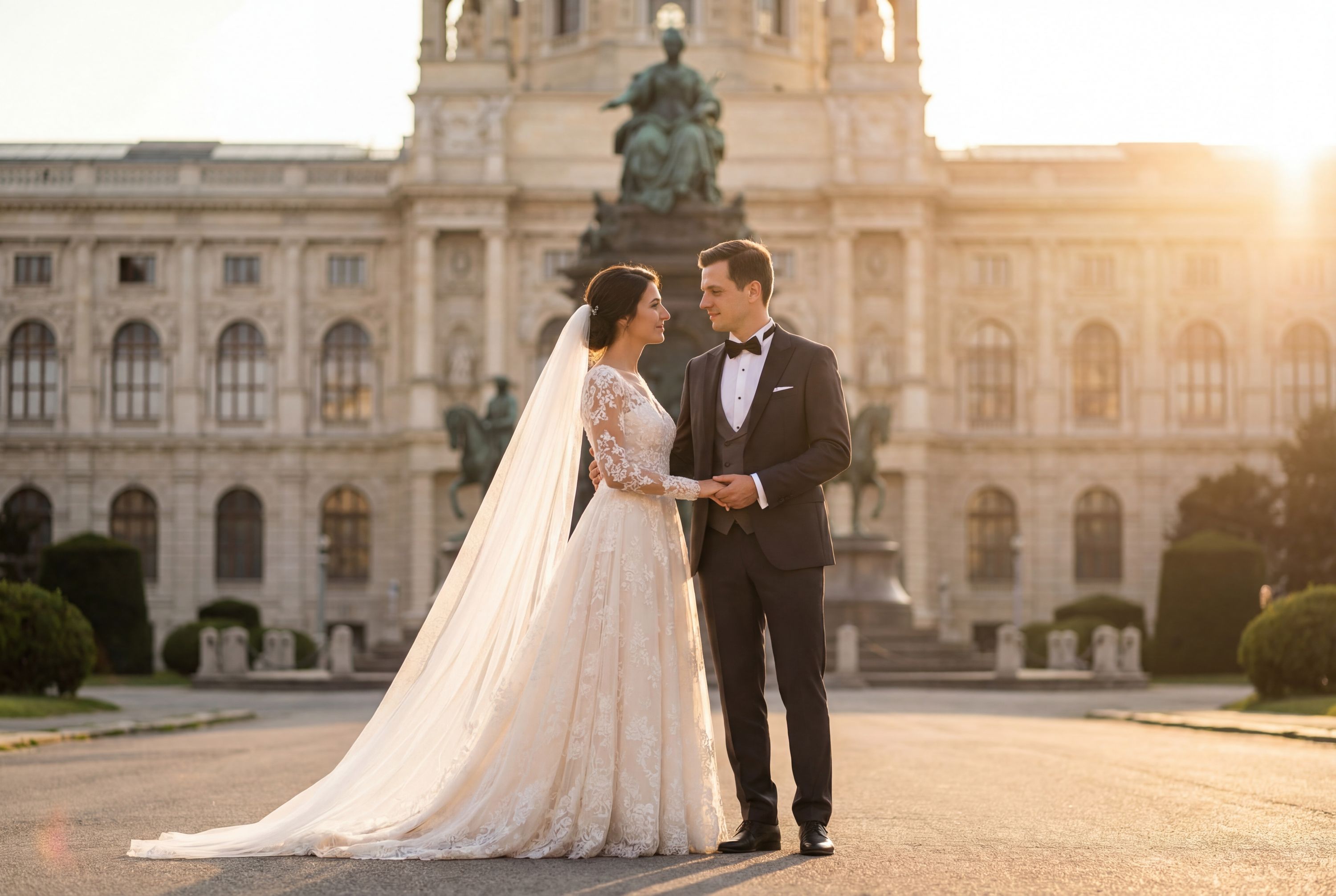Maria-Theresien-Platz wedding photography Vienna 