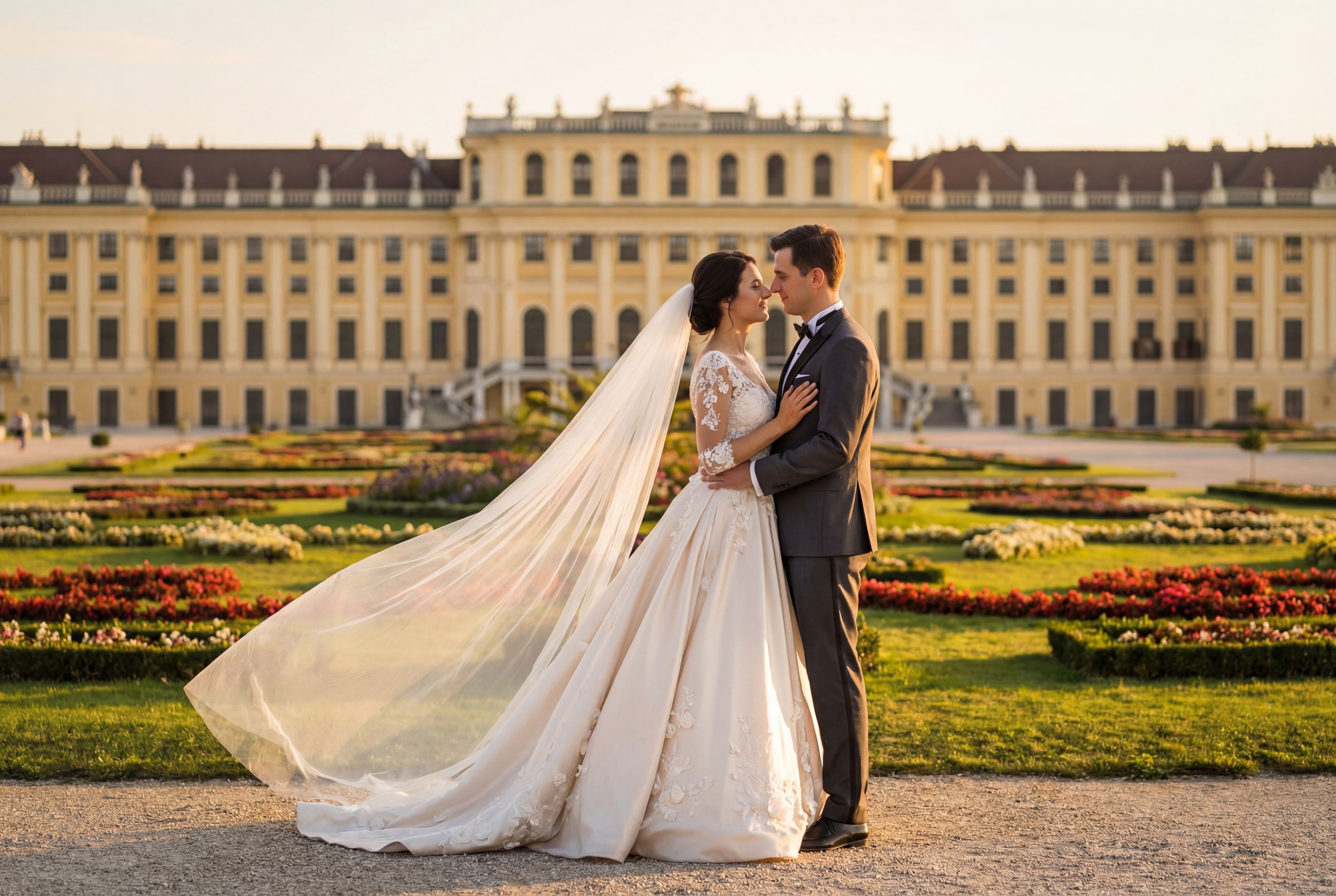 Schönbrunn Palace wedding photography Vienna 