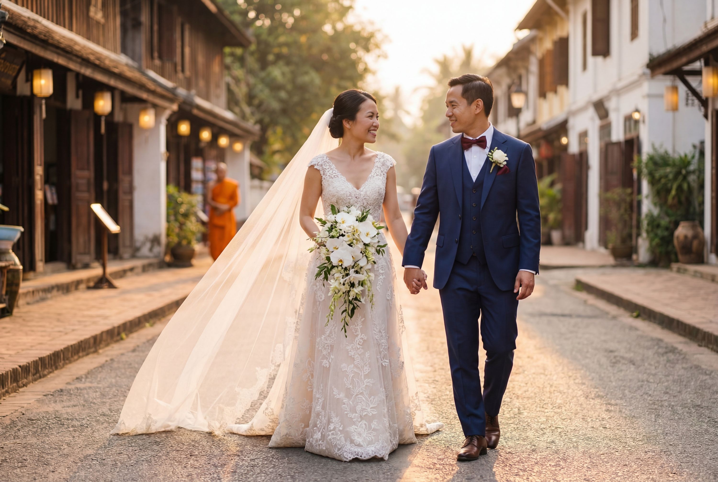Wedding photography Luang Prabang - Old Town Streets