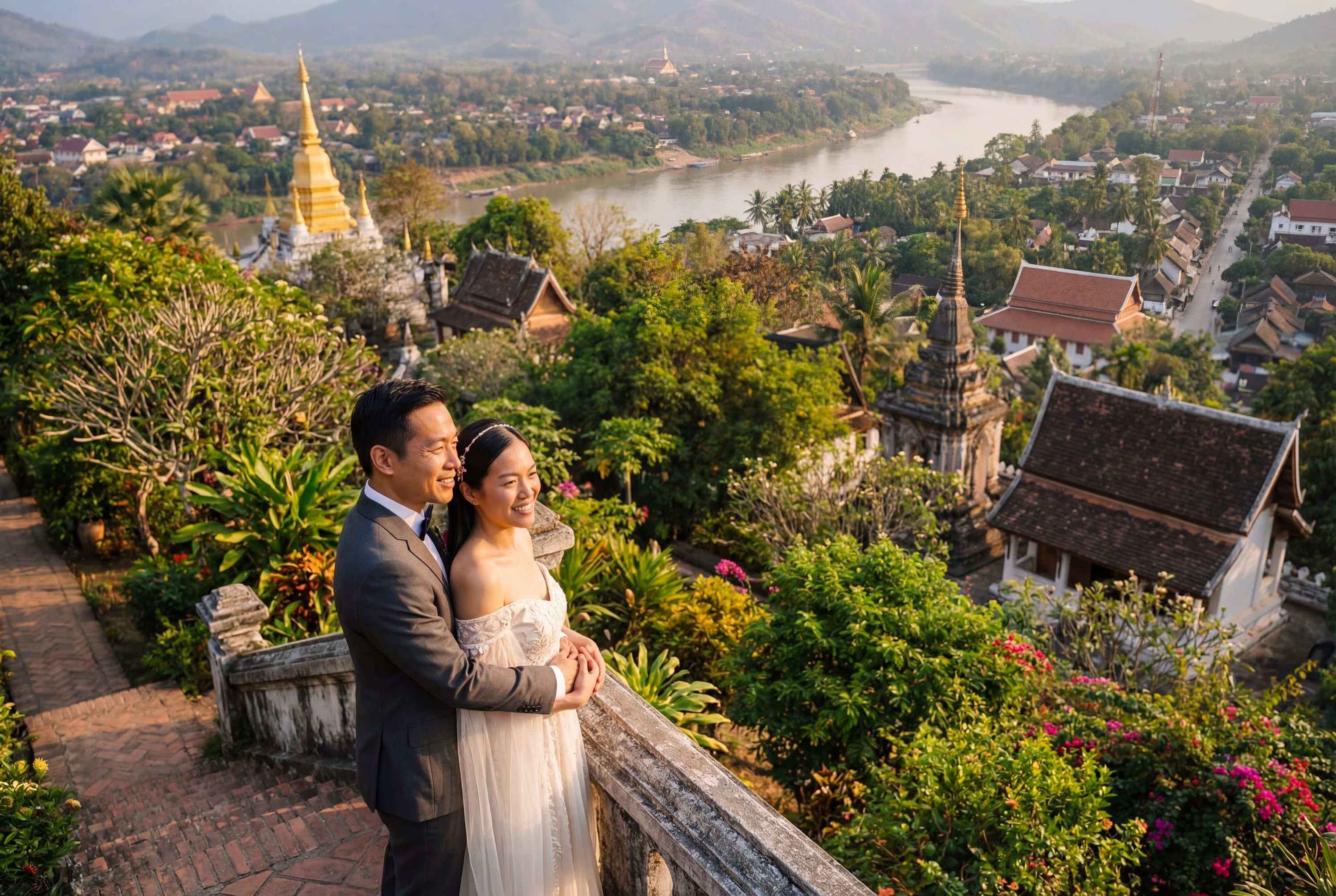 Wedding photography Luang Prabang - Phousi Hill Gardens