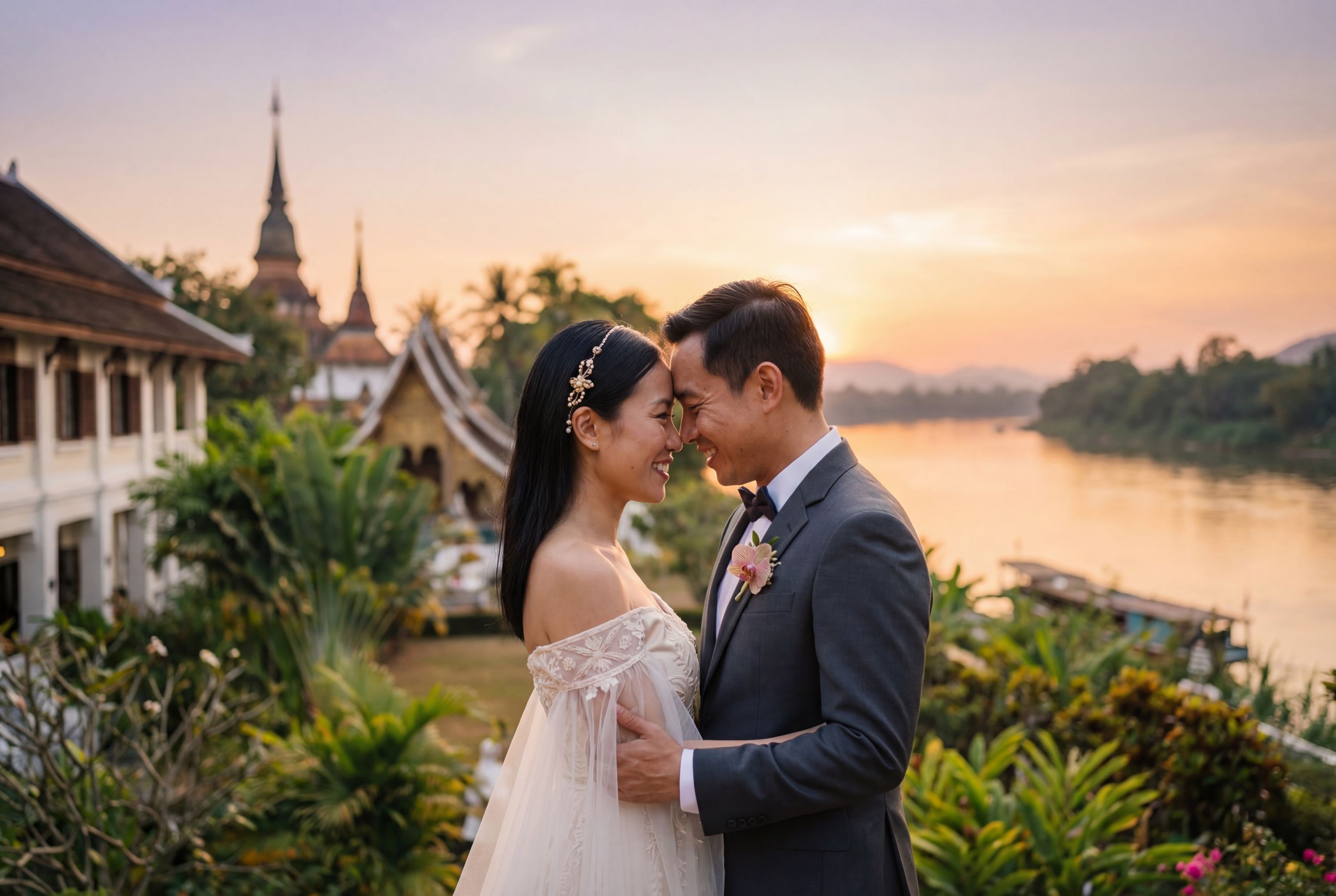 Wedding photography Luang Prabang - The Belle Rive Terrace / Luxury Riverside Hotels