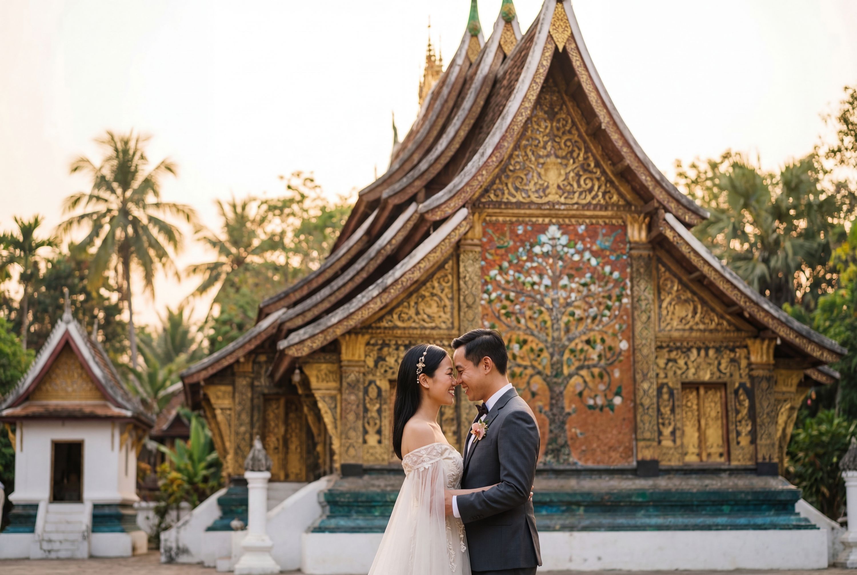 Wedding photography Luang Prabang - Wat Xieng Thong