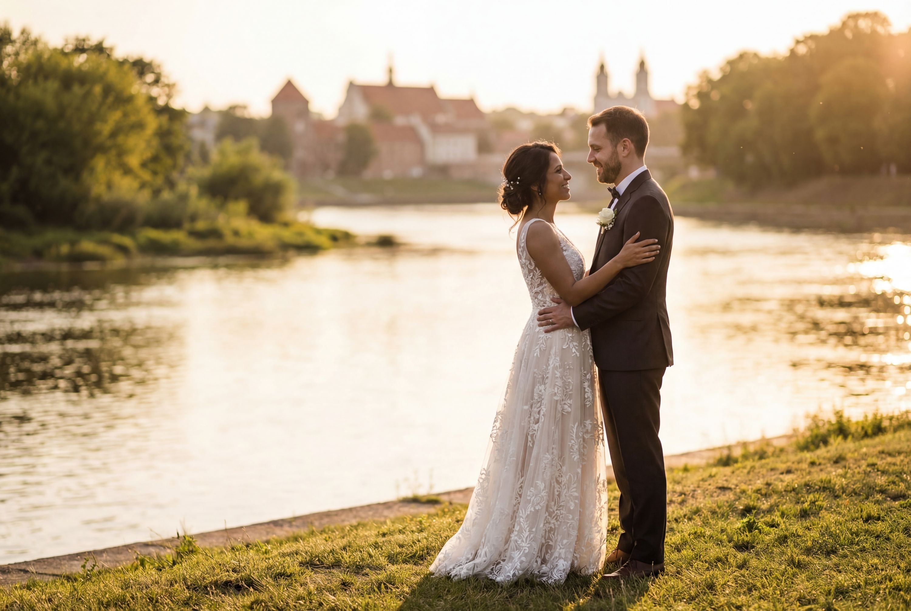 Wedding photography Kaunas - Confluence of Nemunas and Neris Rivers (Santaka Park)